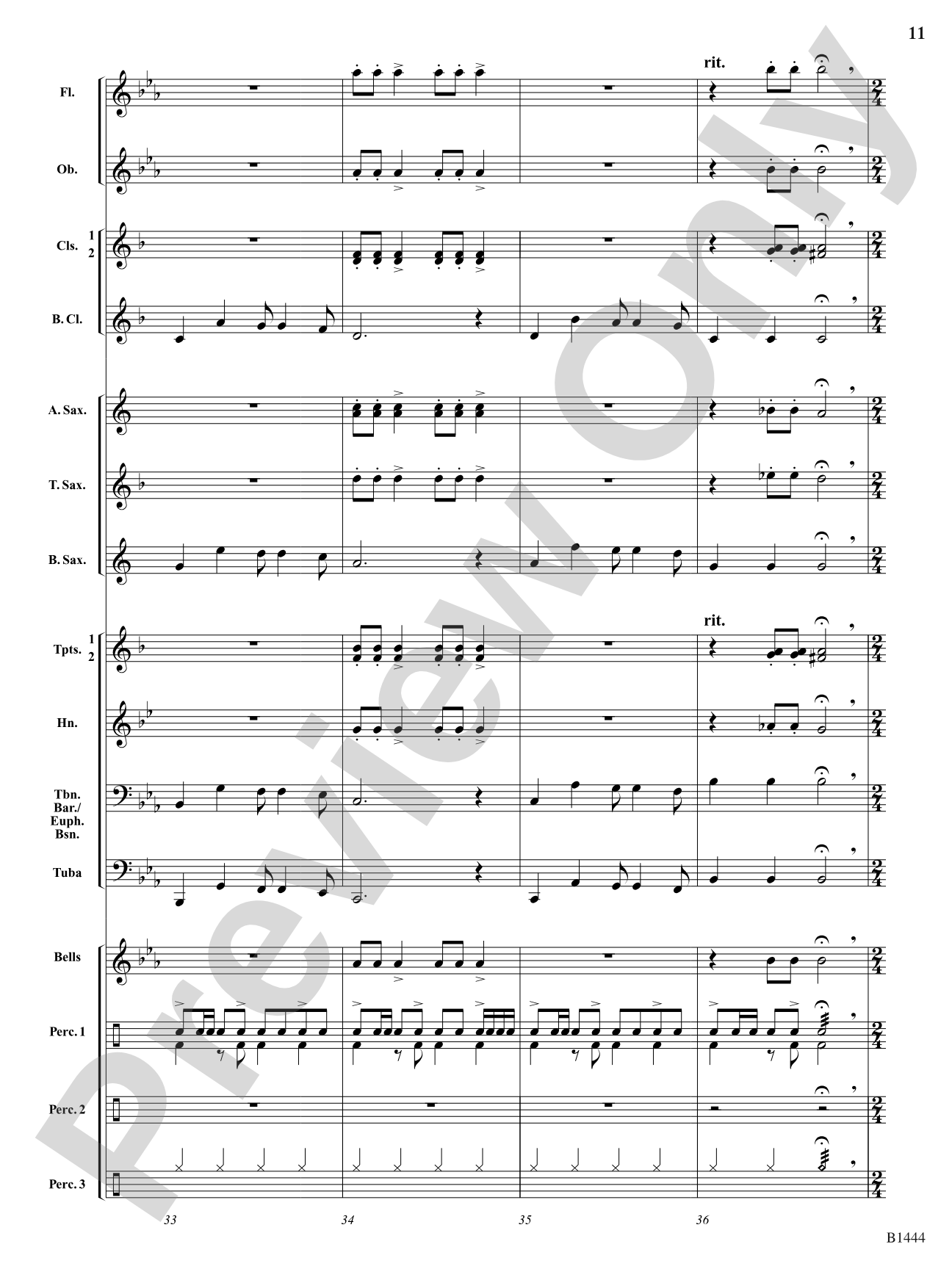 Tango Bells (Tango All the Way!): Concert Band Conductor Score & Parts