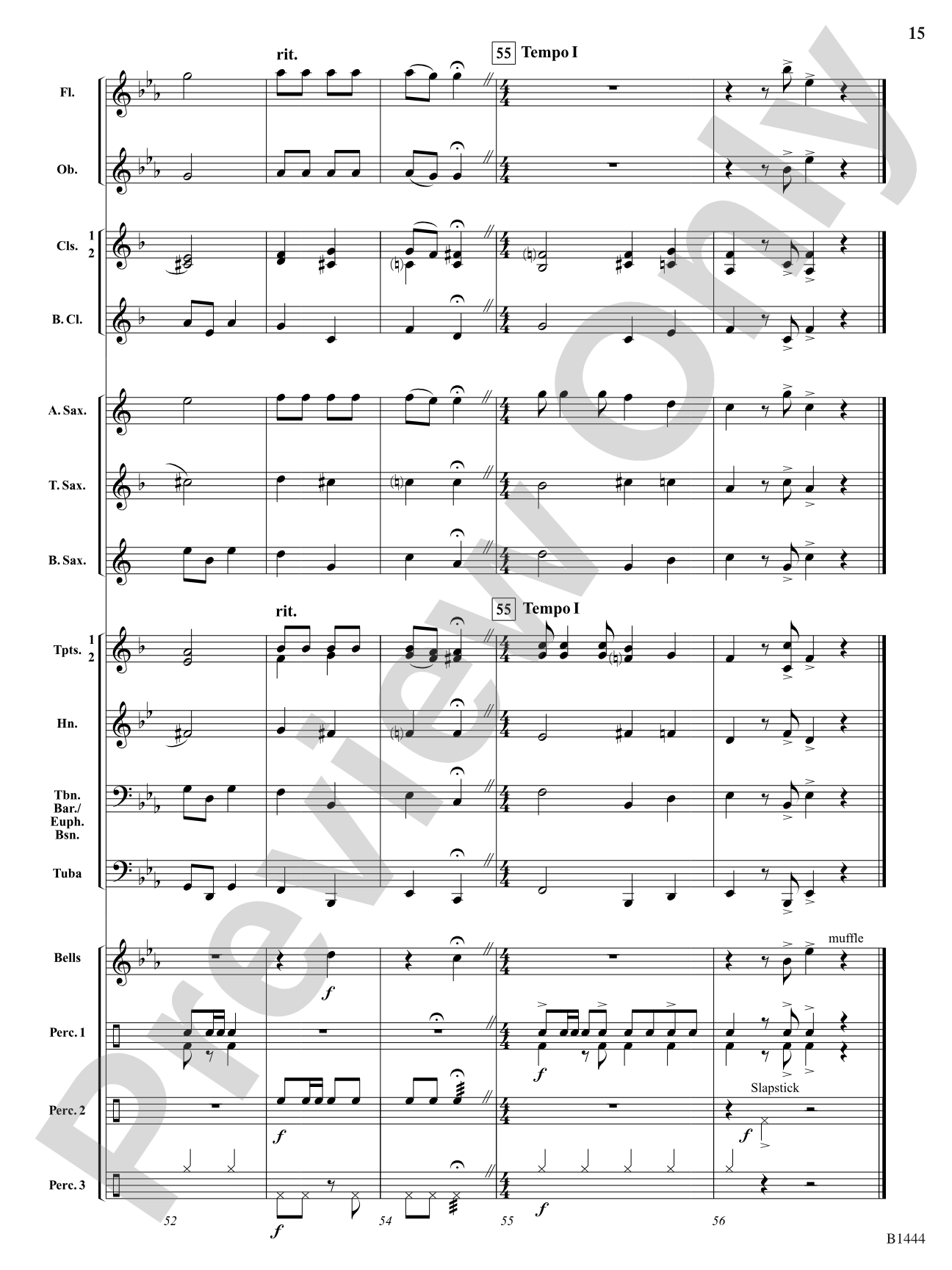 Tango Bells (Tango All the Way!): Concert Band Conductor Score & Parts