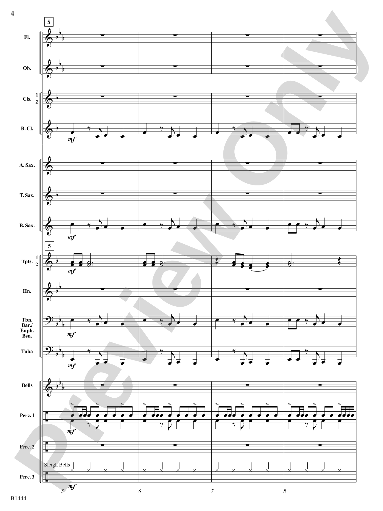 Tango Bells (Tango All the Way!): Concert Band Conductor Score & Parts