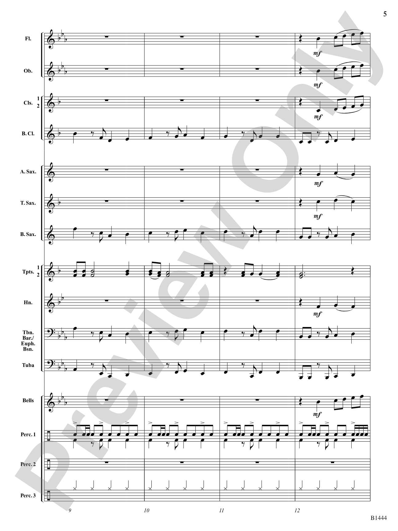 Tango Bells (Tango All the Way!): Concert Band Conductor Score & Parts