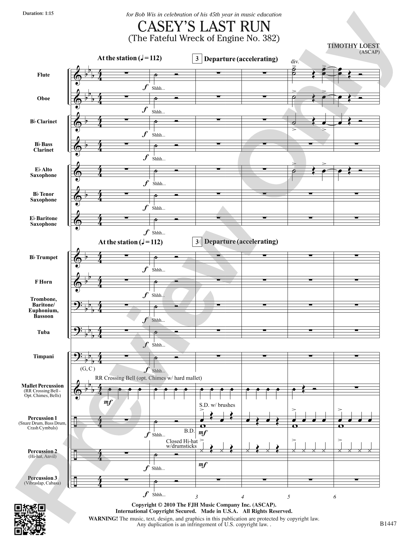 Casey's Last Run: Concert Band Conductor Score & Parts