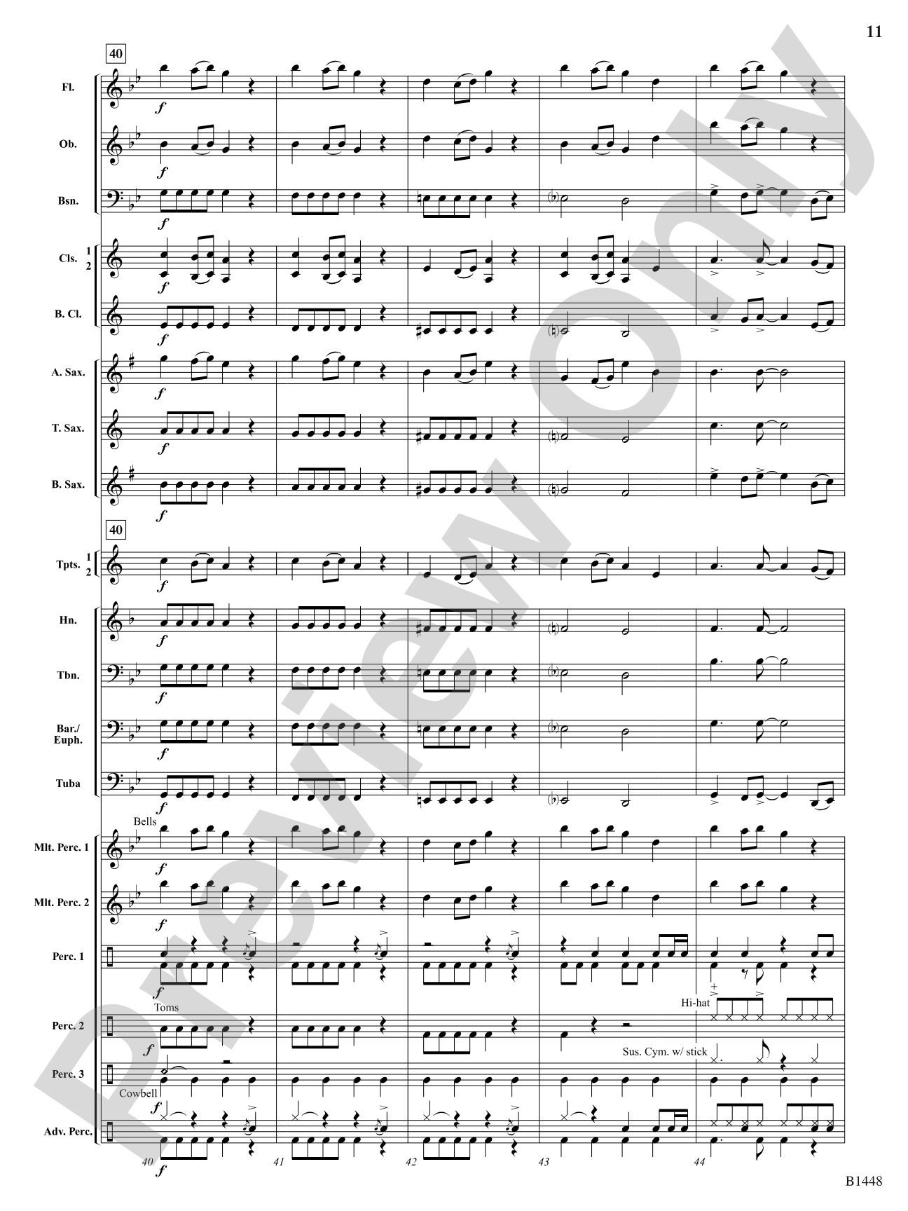 Bell Carol Rock: Concert Band Conductor Score & Parts