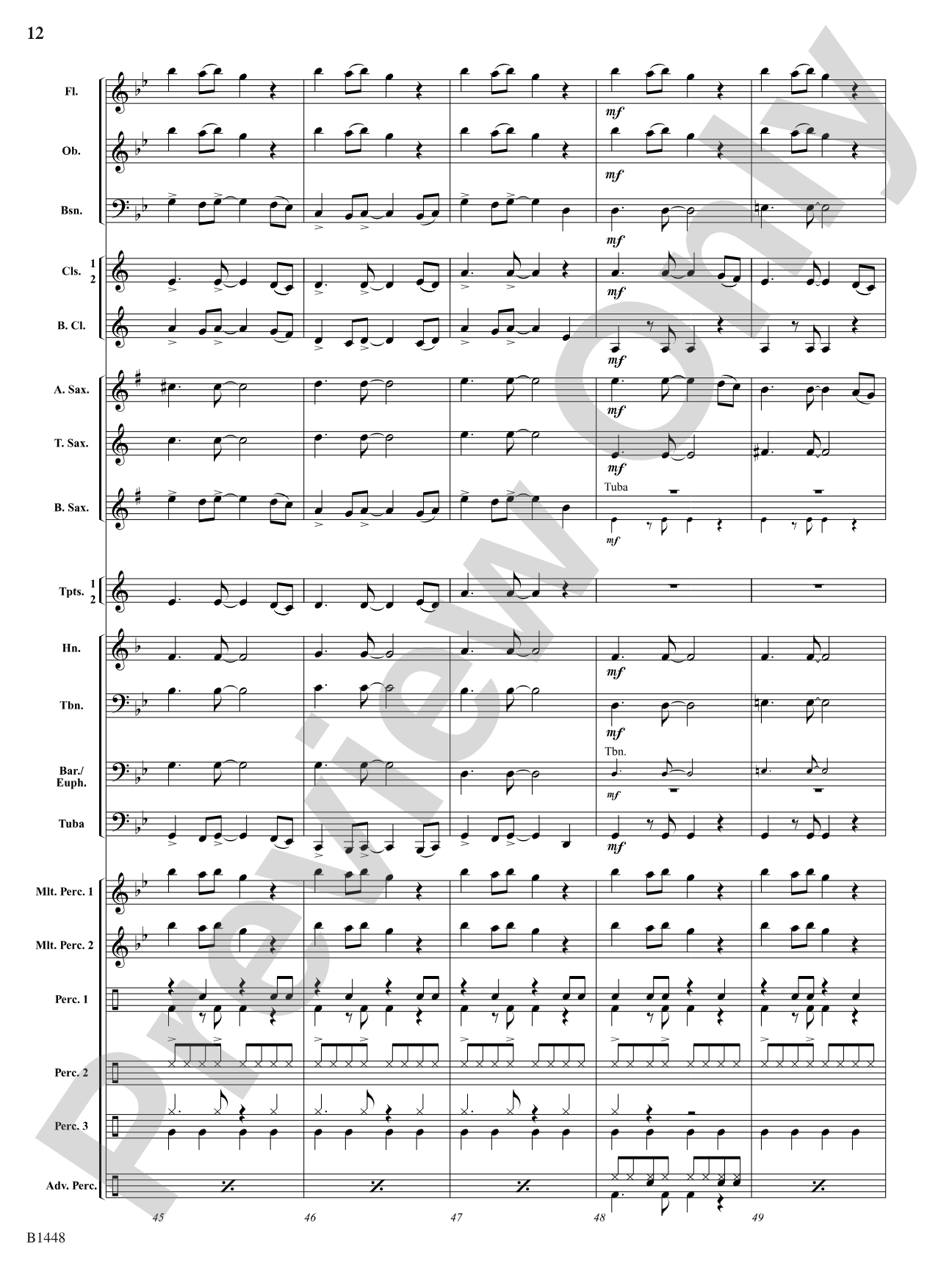 Bell Carol Rock: Concert Band Conductor Score & Parts