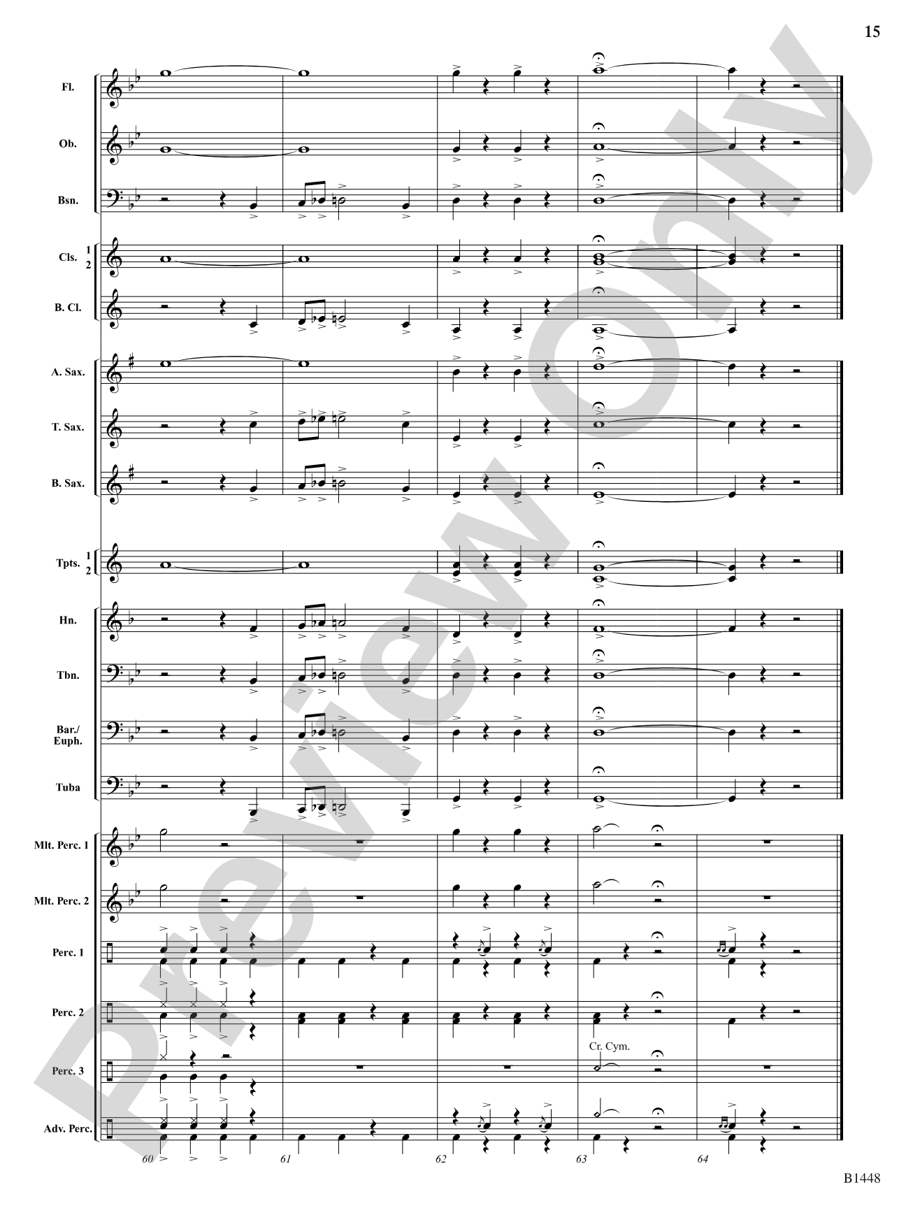 Bell Carol Rock: Concert Band Conductor Score & Parts