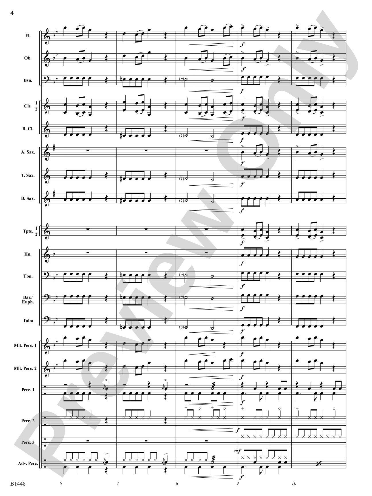 Bell Carol Rock: Concert Band Conductor Score & Parts