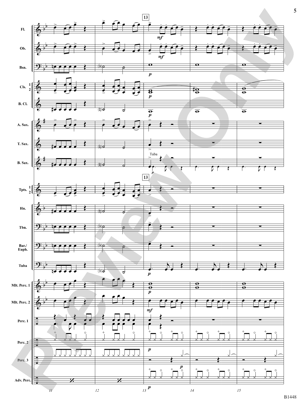 Bell Carol Rock: Concert Band Conductor Score & Parts