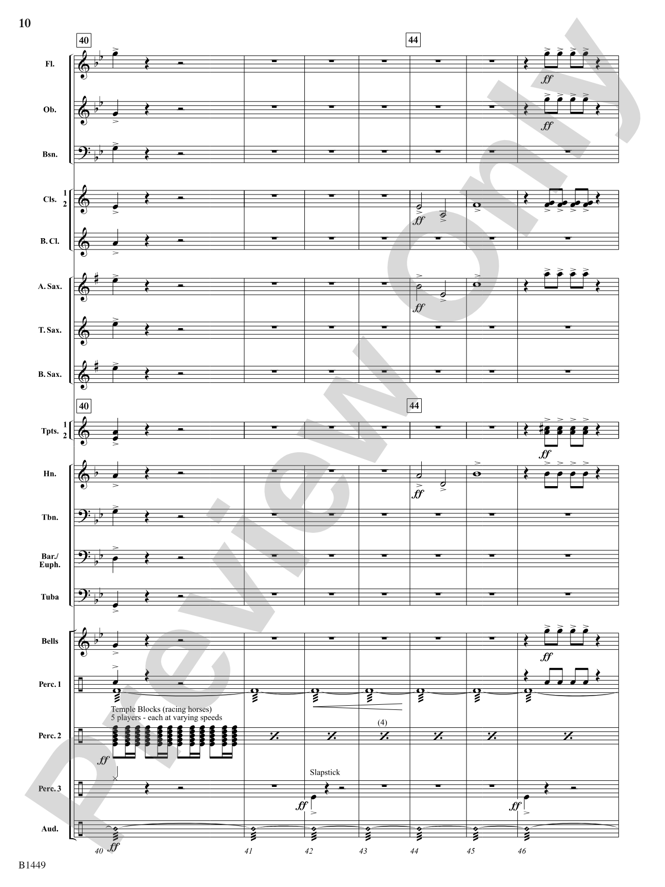 Stampede: Concert Band Conductor Score & Parts