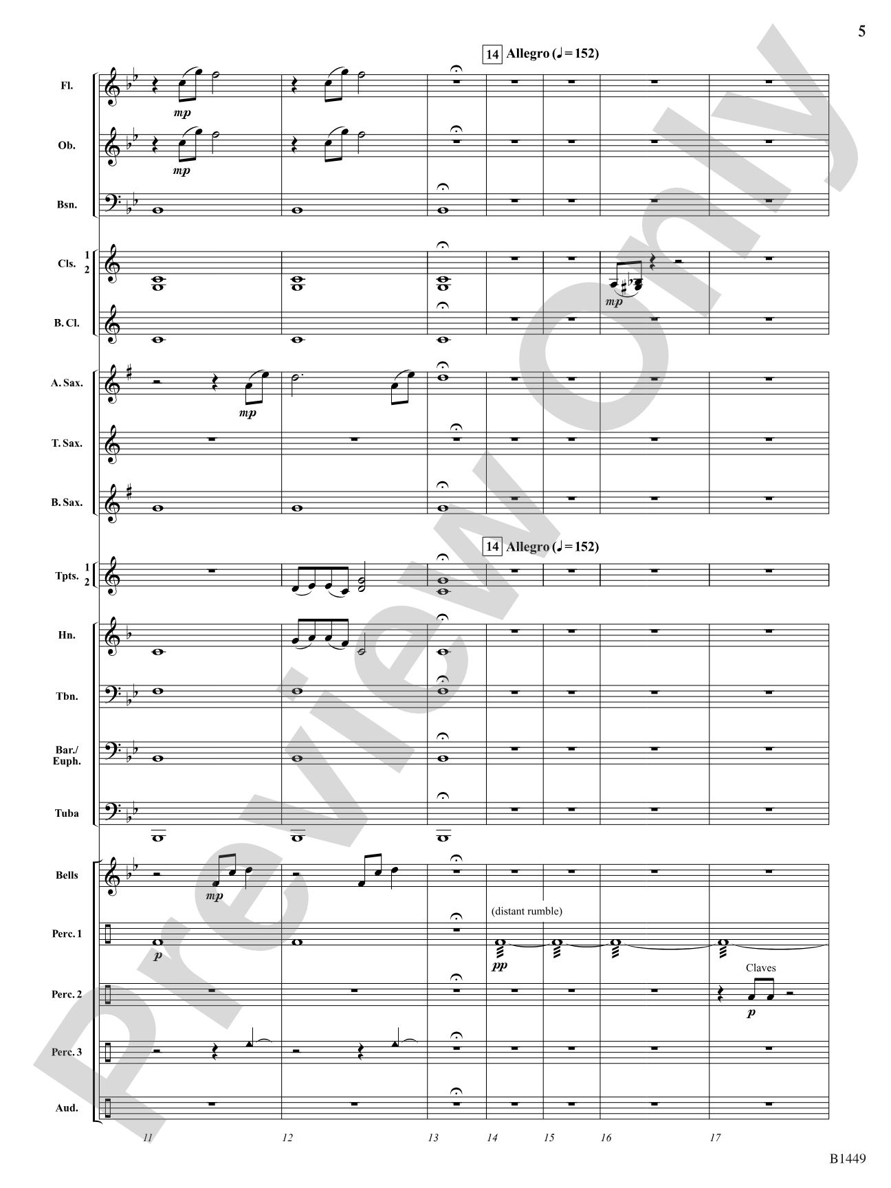 Stampede: Concert Band Conductor Score & Parts