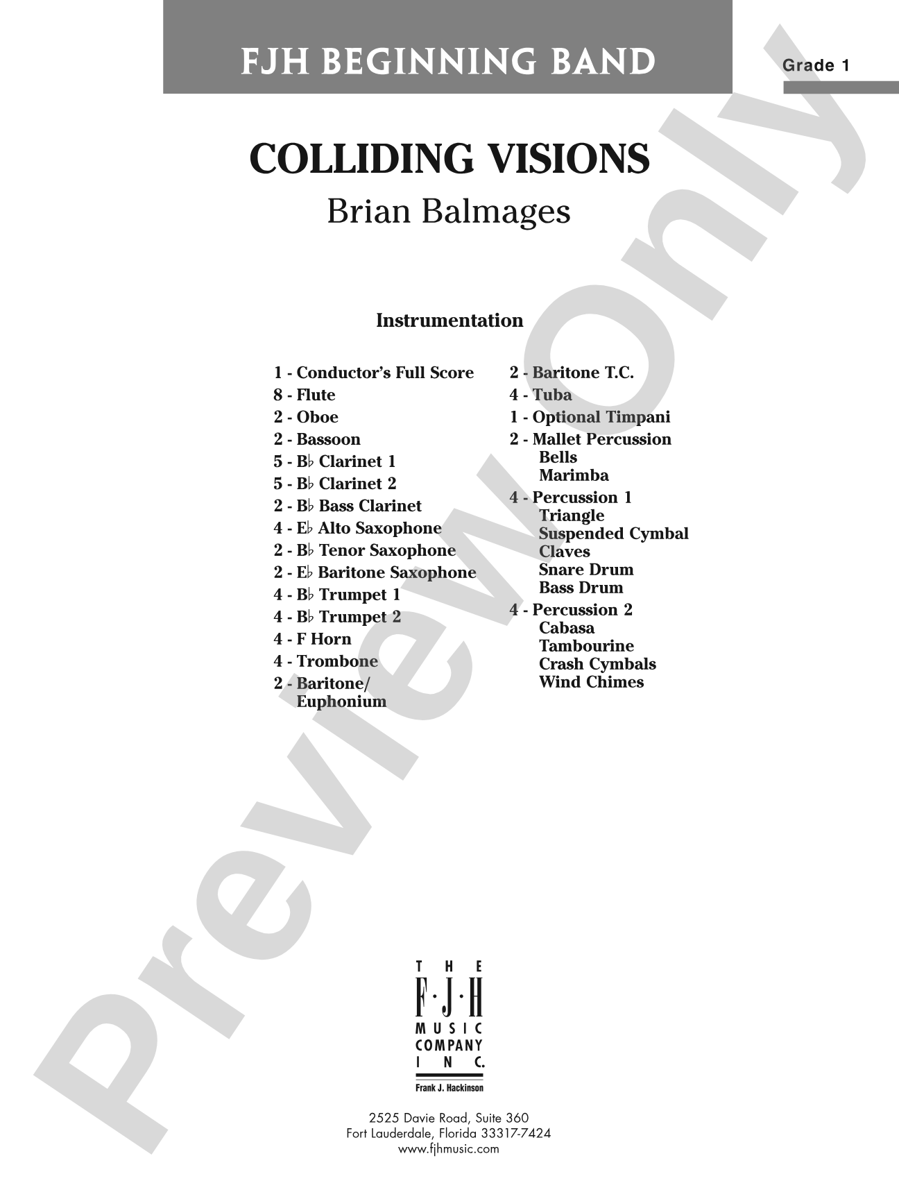 Colliding Visions: Score