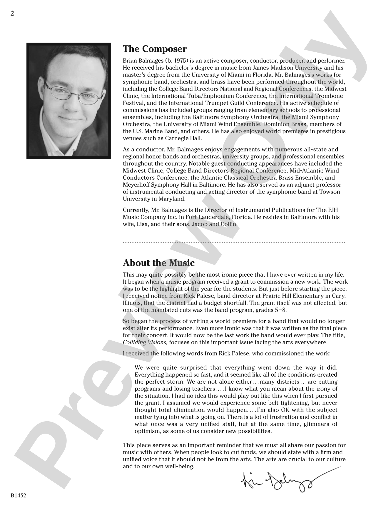 Colliding Visions: Score