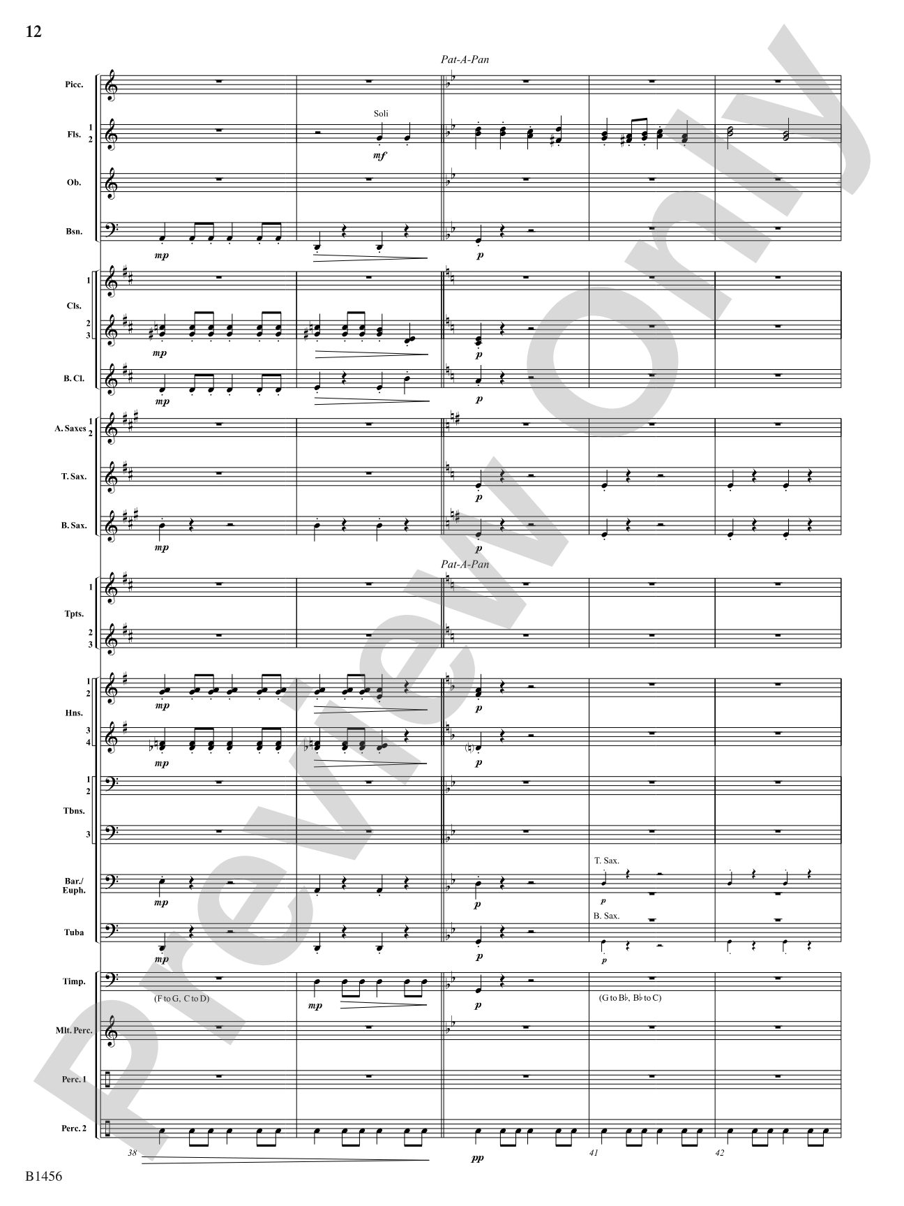 Overture to a Winter Celebration: Concert Band Conductor Score & Parts