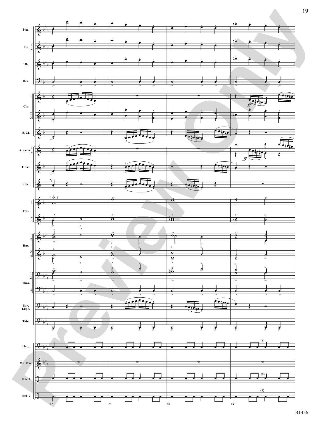 Overture to a Winter Celebration: Concert Band Conductor Score & Parts