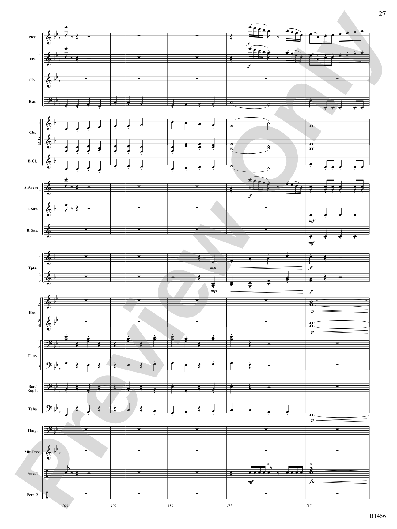 Overture to a Winter Celebration: Concert Band Conductor Score & Parts