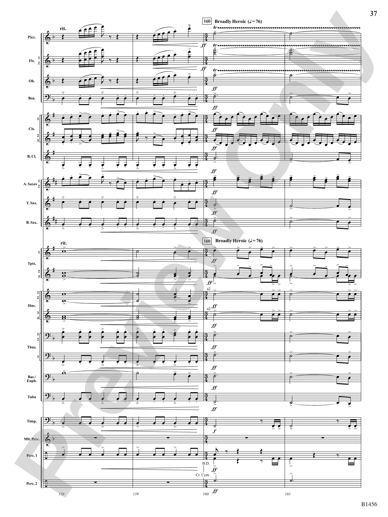 Overture to a Winter Celebration: Concert Band Conductor Score & Parts