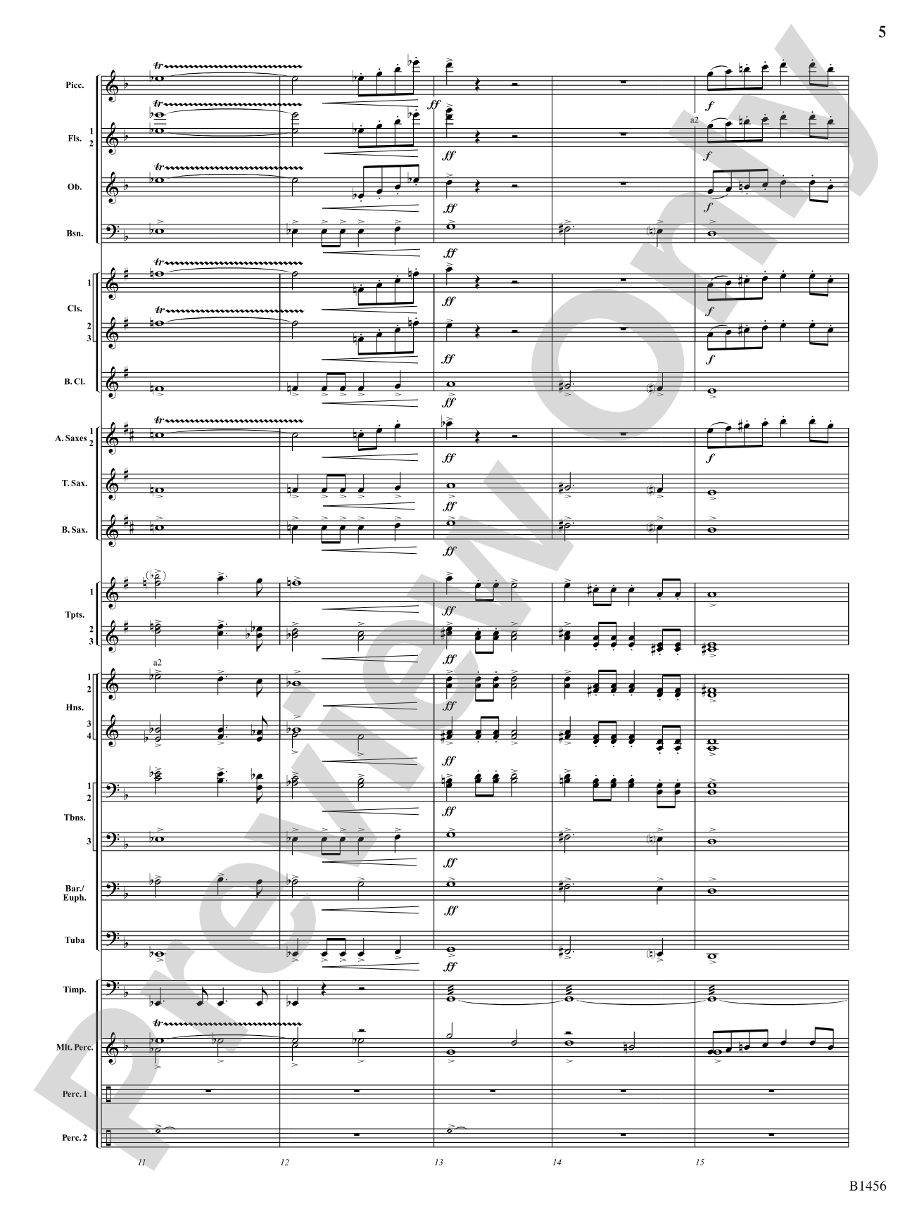 Overture to a Winter Celebration: Concert Band Conductor Score & Parts