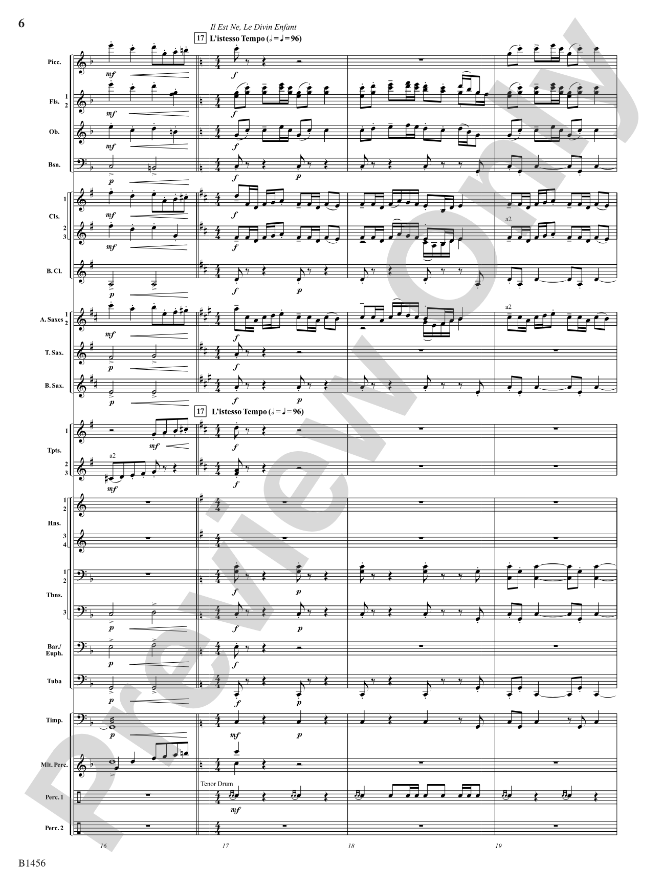 Overture to a Winter Celebration: Concert Band Conductor Score & Parts