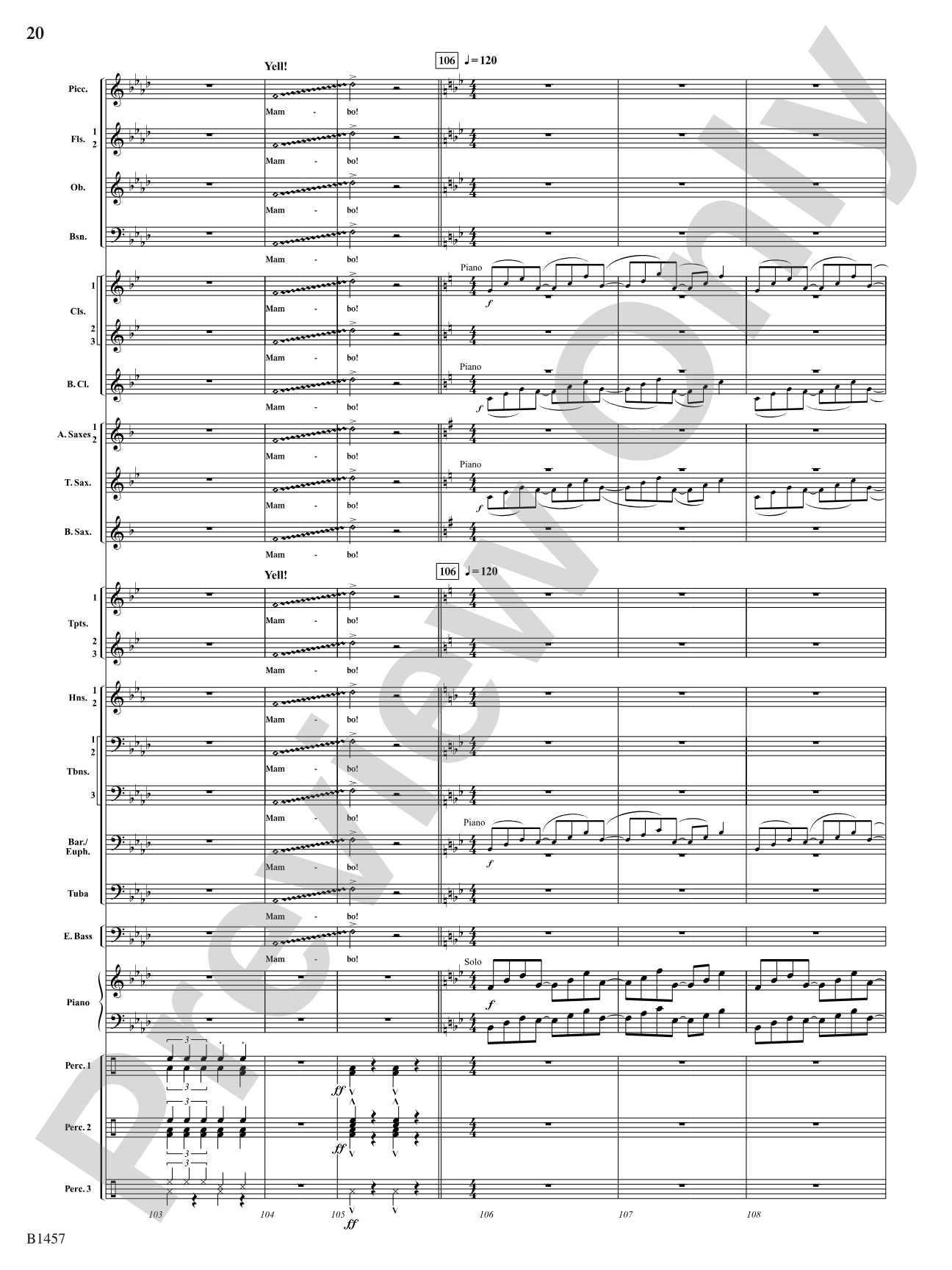 We Wish You a Mambo Christmas: Concert Band Conductor Score & Parts