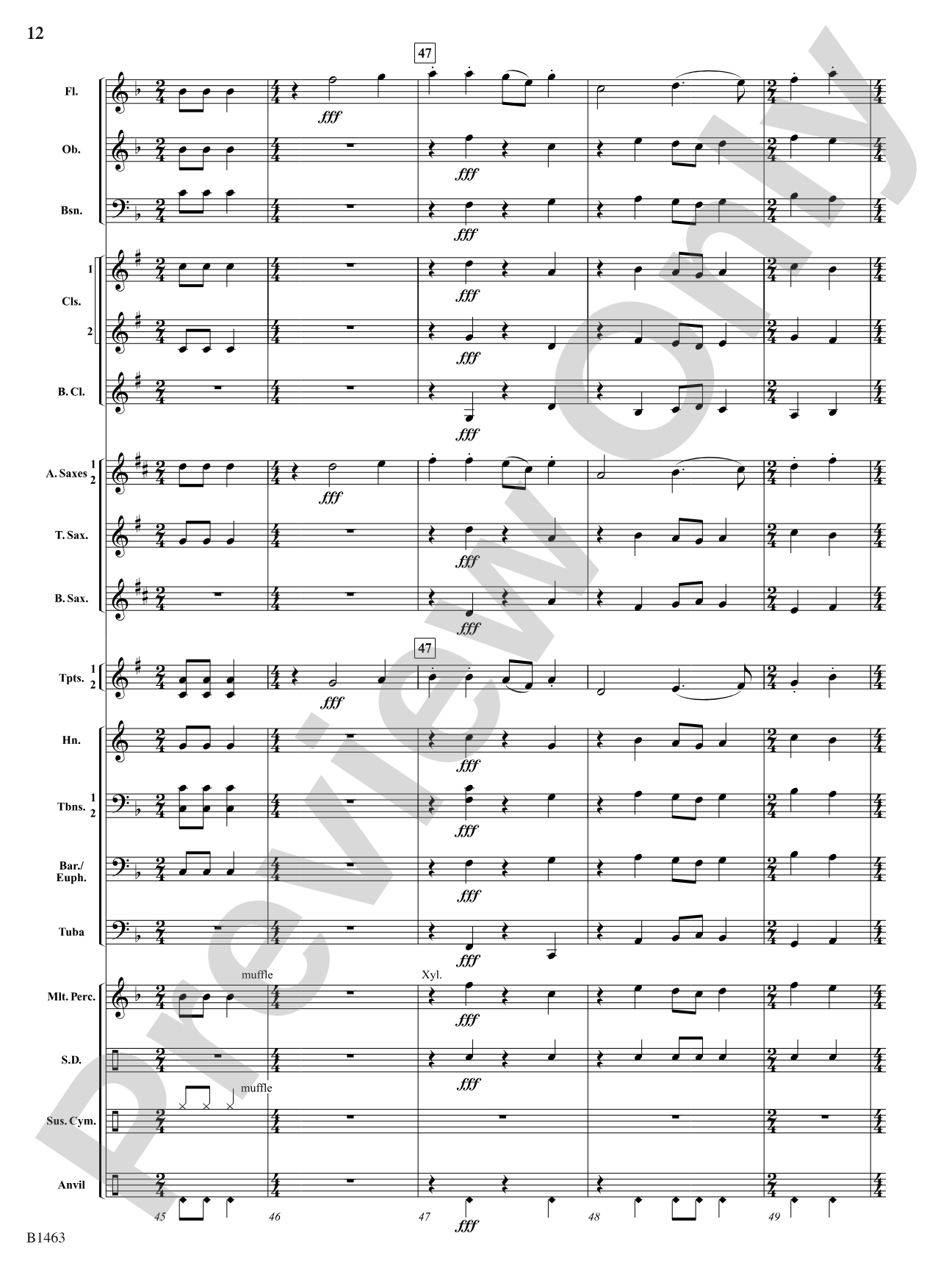The Song of the Blacksmith: Concert Band Conductor Score & Parts