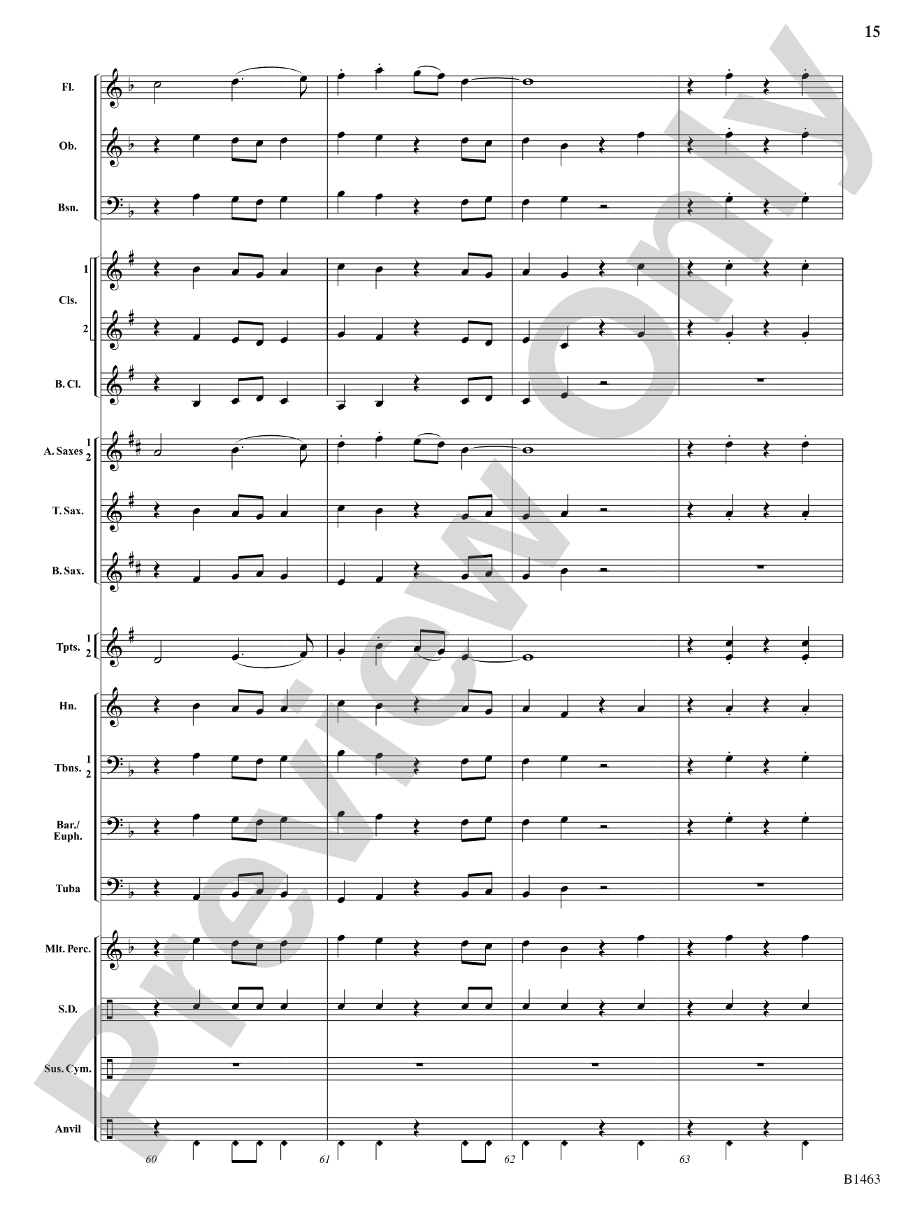 The Song of the Blacksmith: Concert Band Conductor Score & Parts