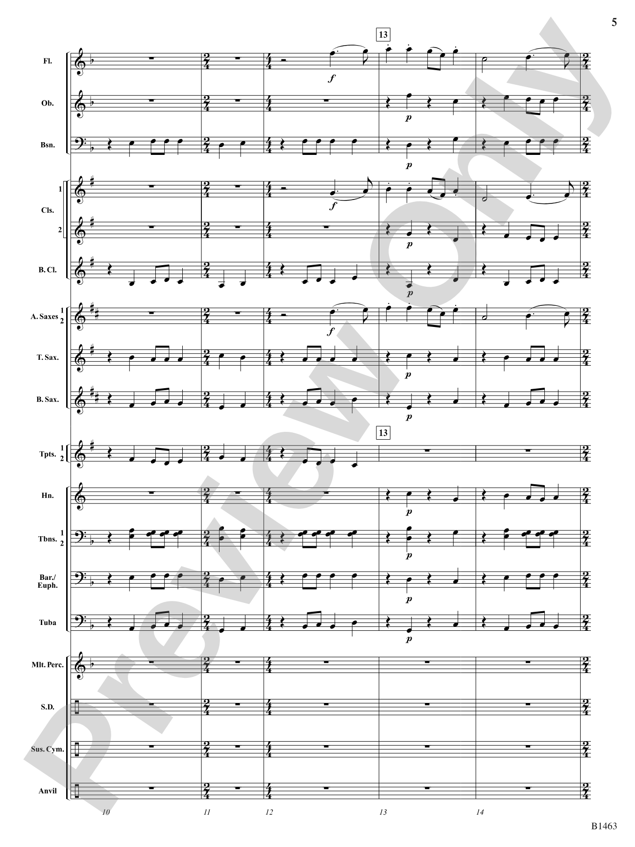 The Song of the Blacksmith: Concert Band Conductor Score & Parts