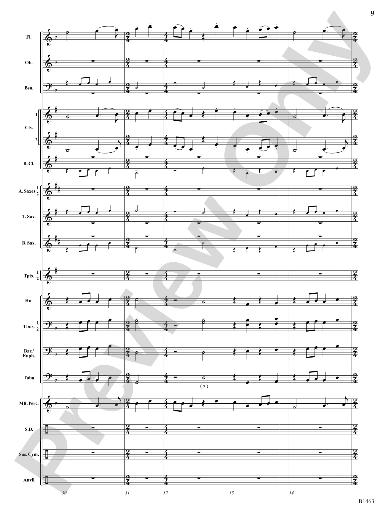 The Song of the Blacksmith: Concert Band Conductor Score & Parts