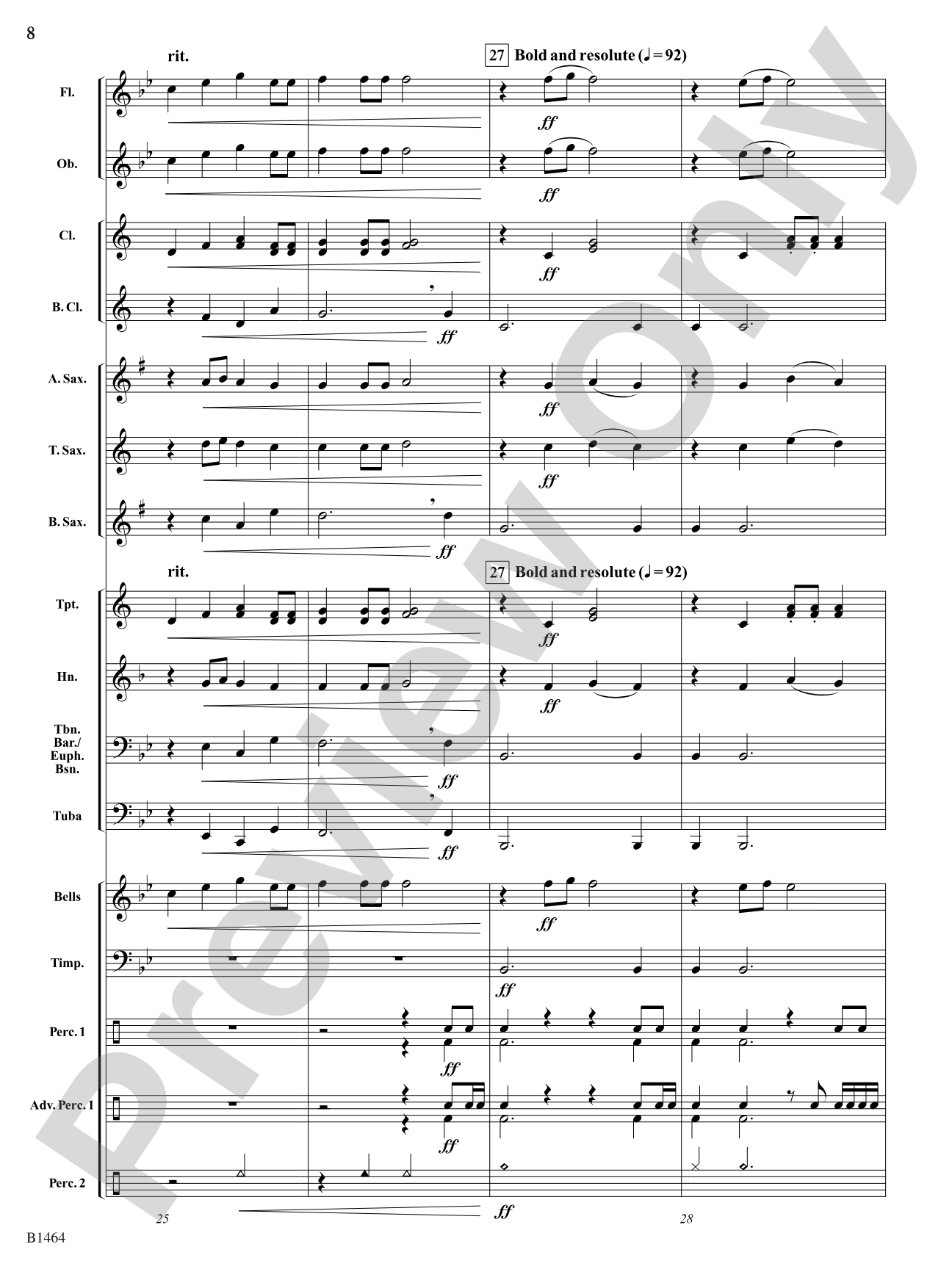 March of the Champions: Concert Band Conductor Score & Parts