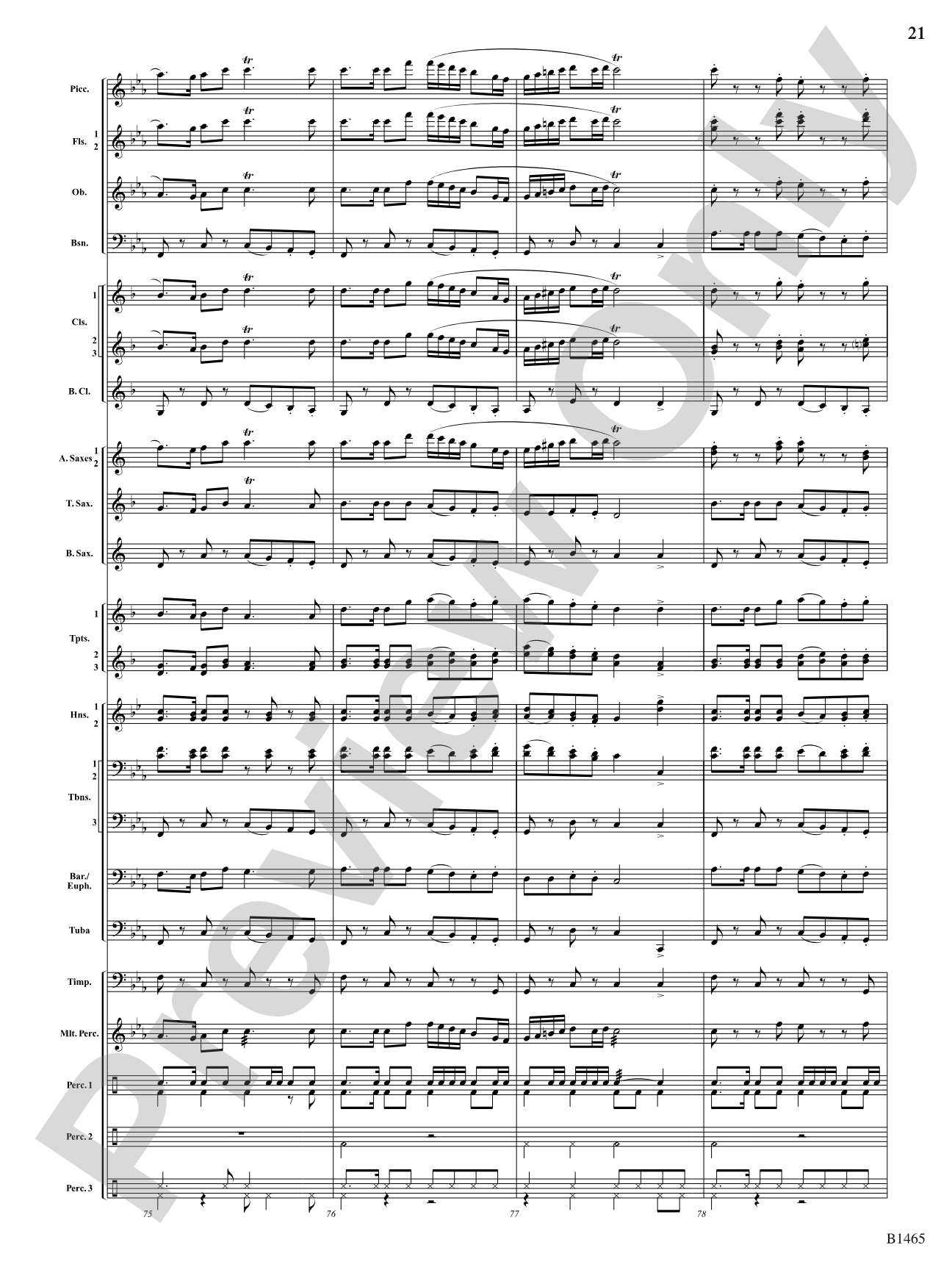 Moravian Dance: Concert Band Conductor Score & Parts