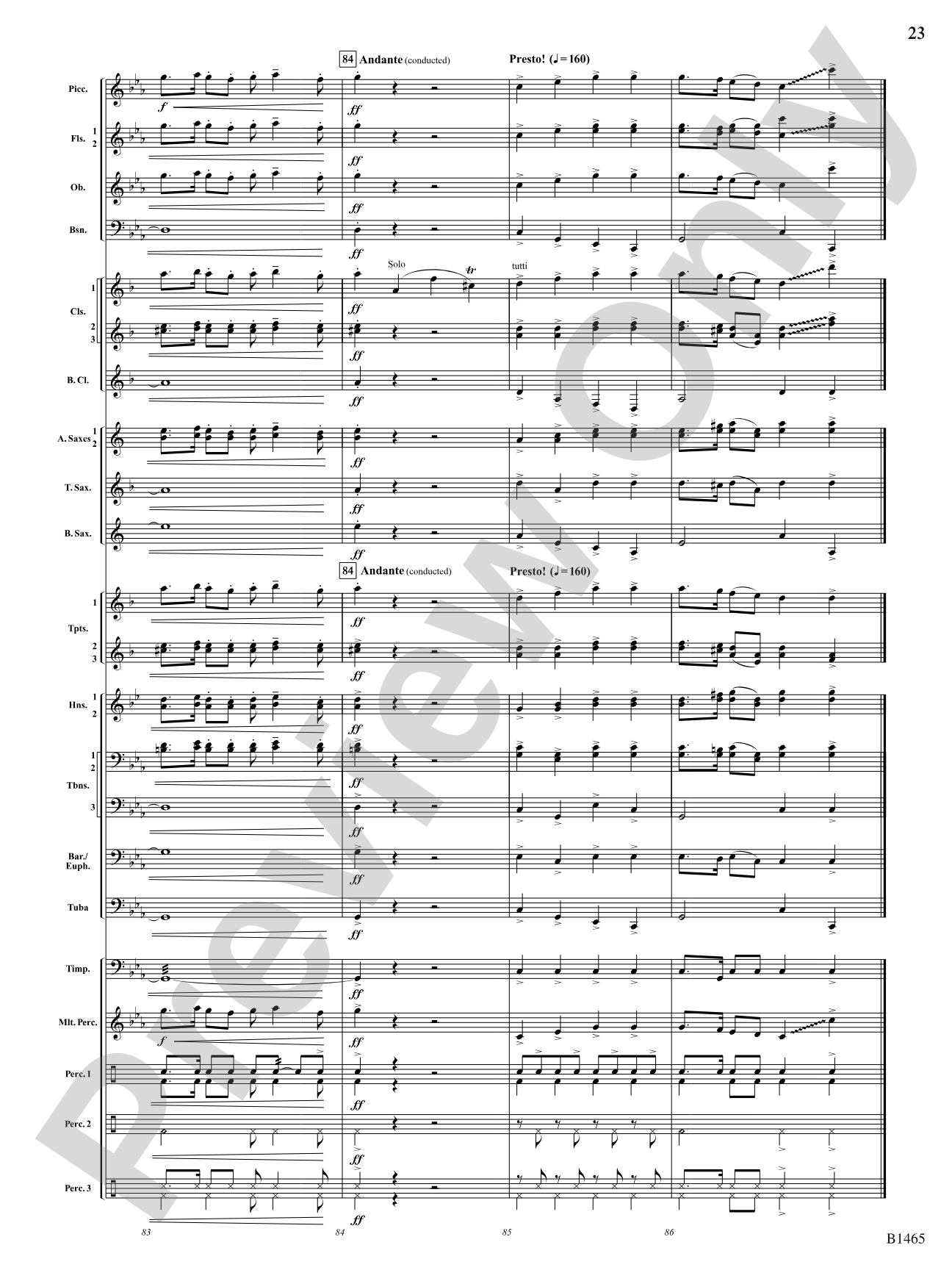 Moravian Dance: Concert Band Conductor Score & Parts