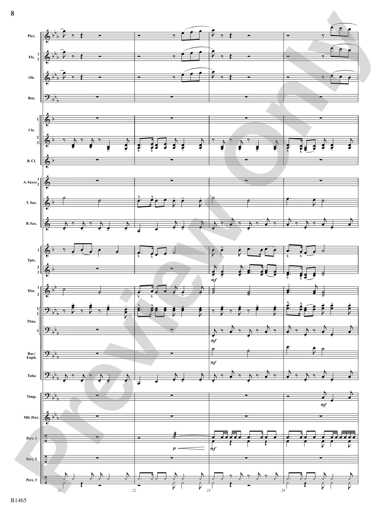 Moravian Dance: Concert Band Conductor Score & Parts