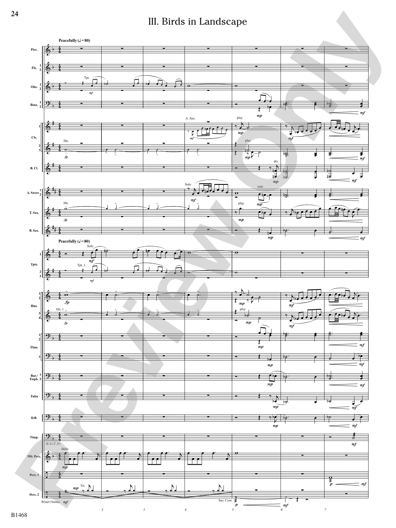 Paintings: Concert Band Conductor Score & Parts