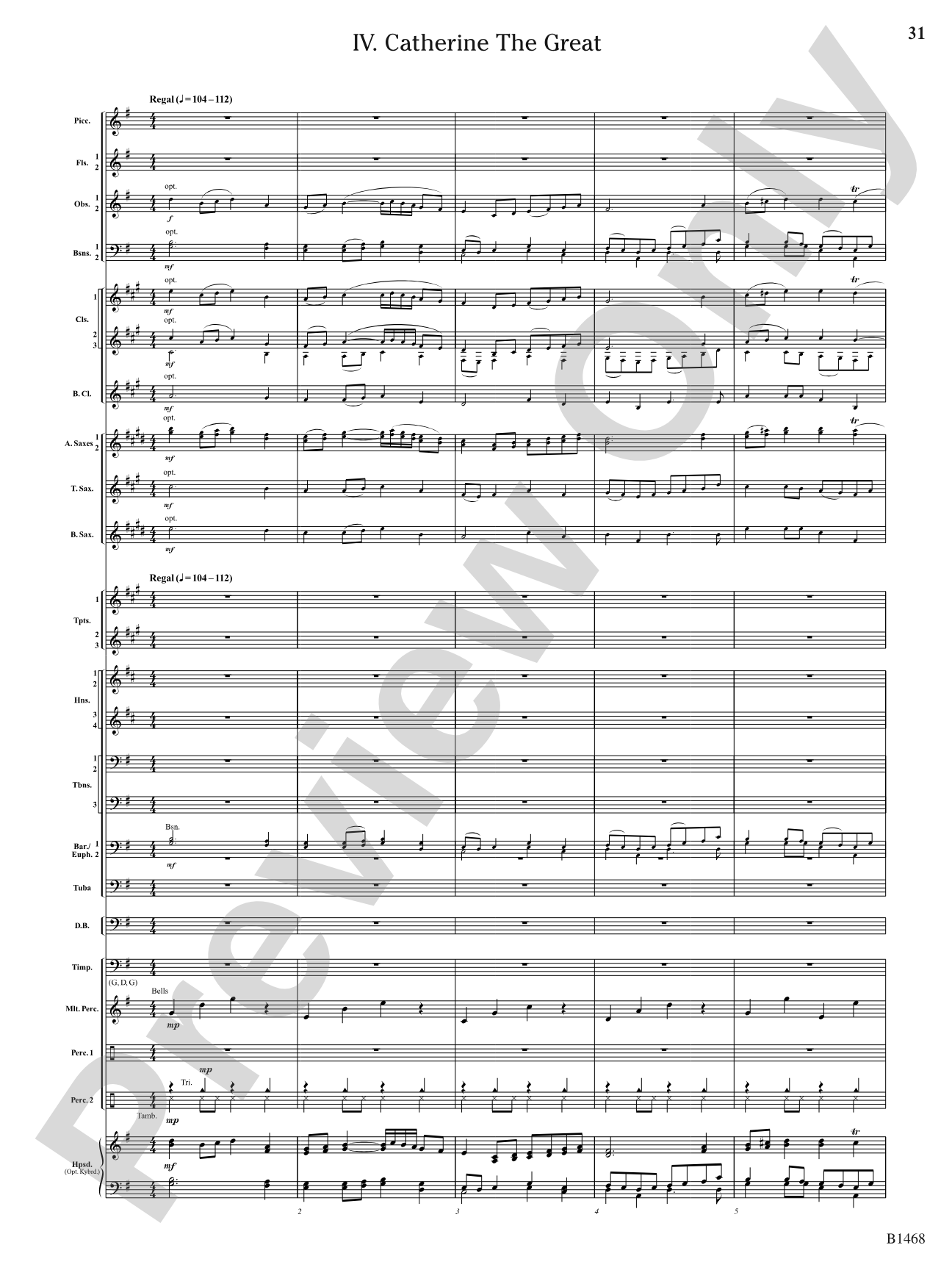 Paintings: Concert Band Conductor Score & Parts