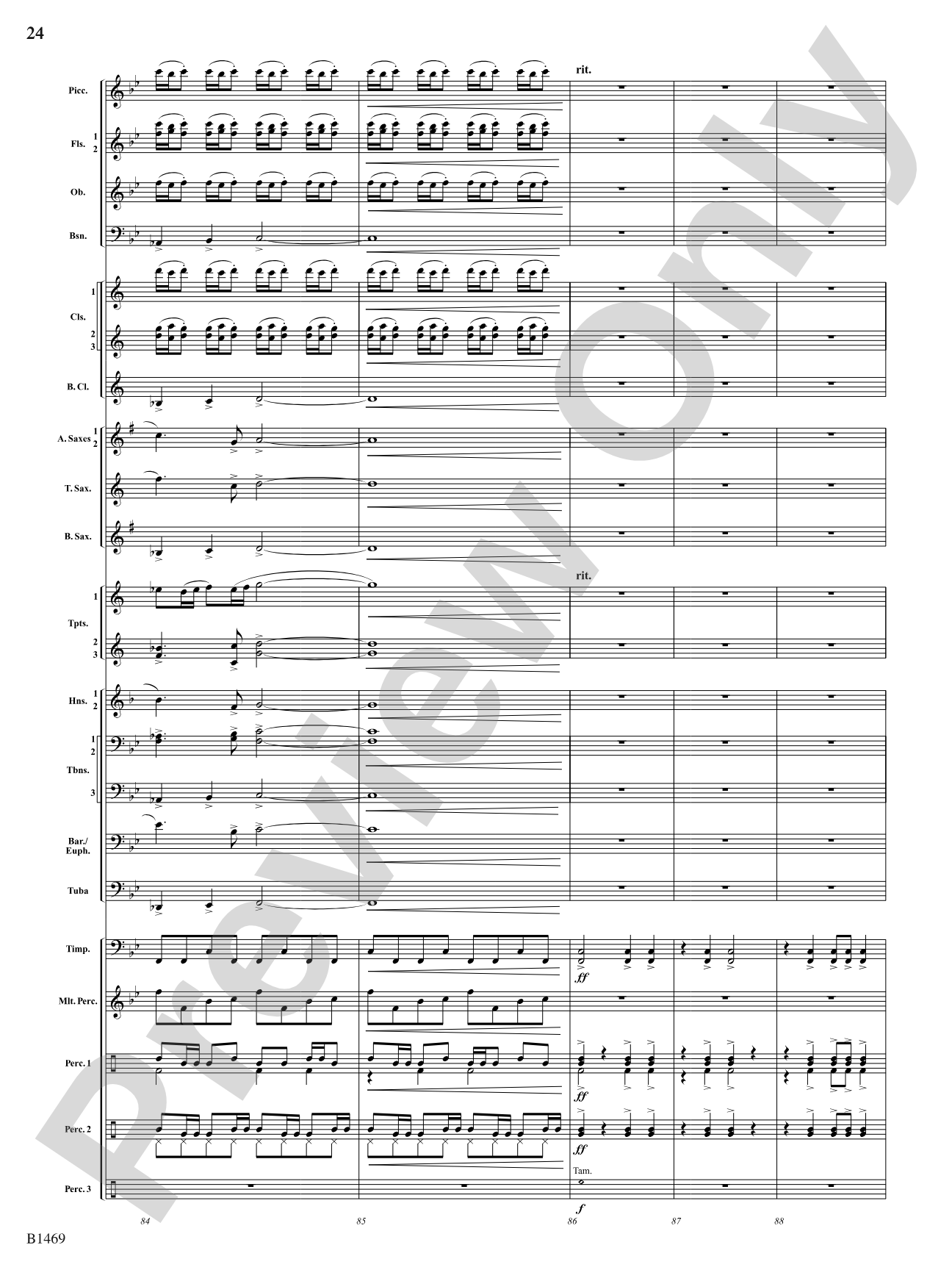 Temple of the Murals: Concert Band Conductor Score & Parts