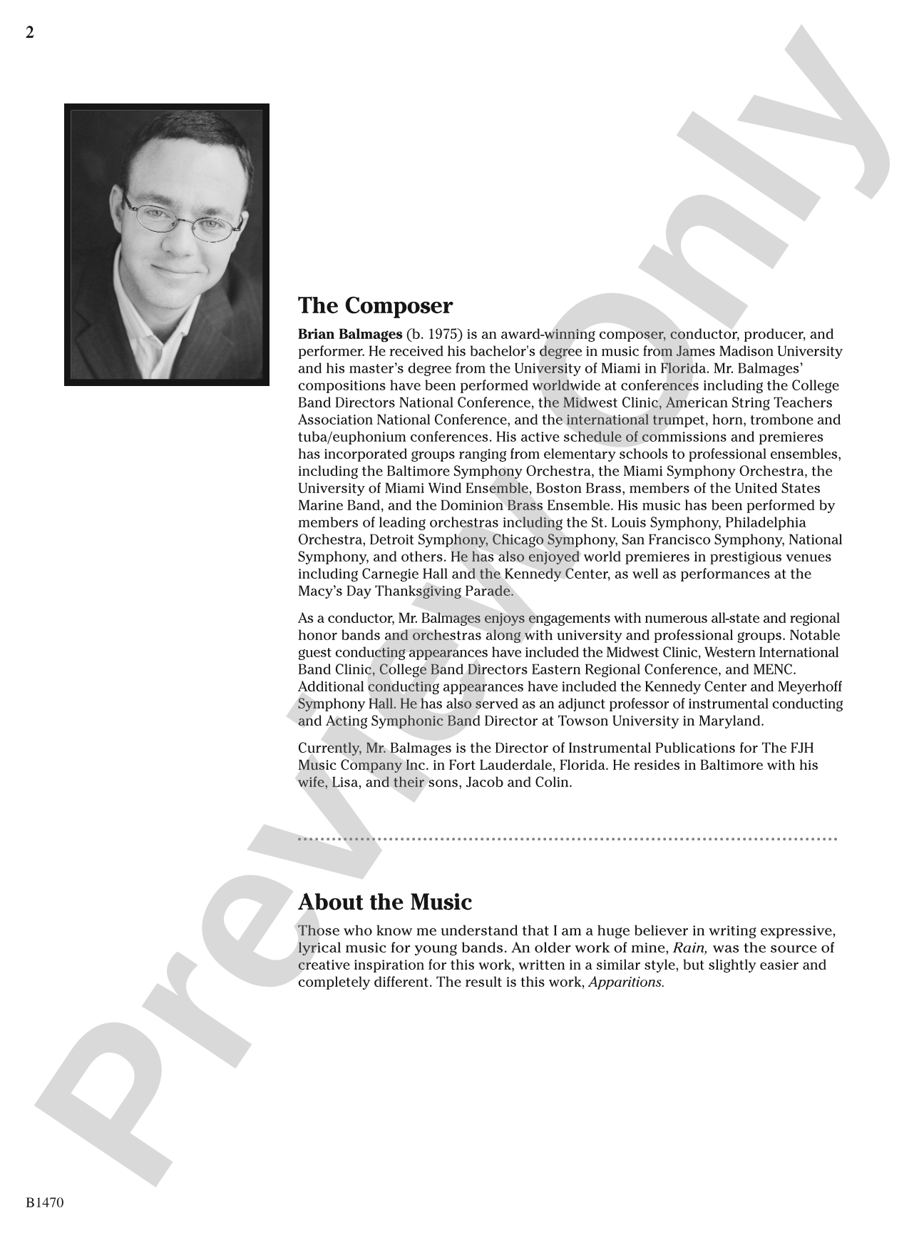 Apparitions: Concert Band Conductor Score & Parts
