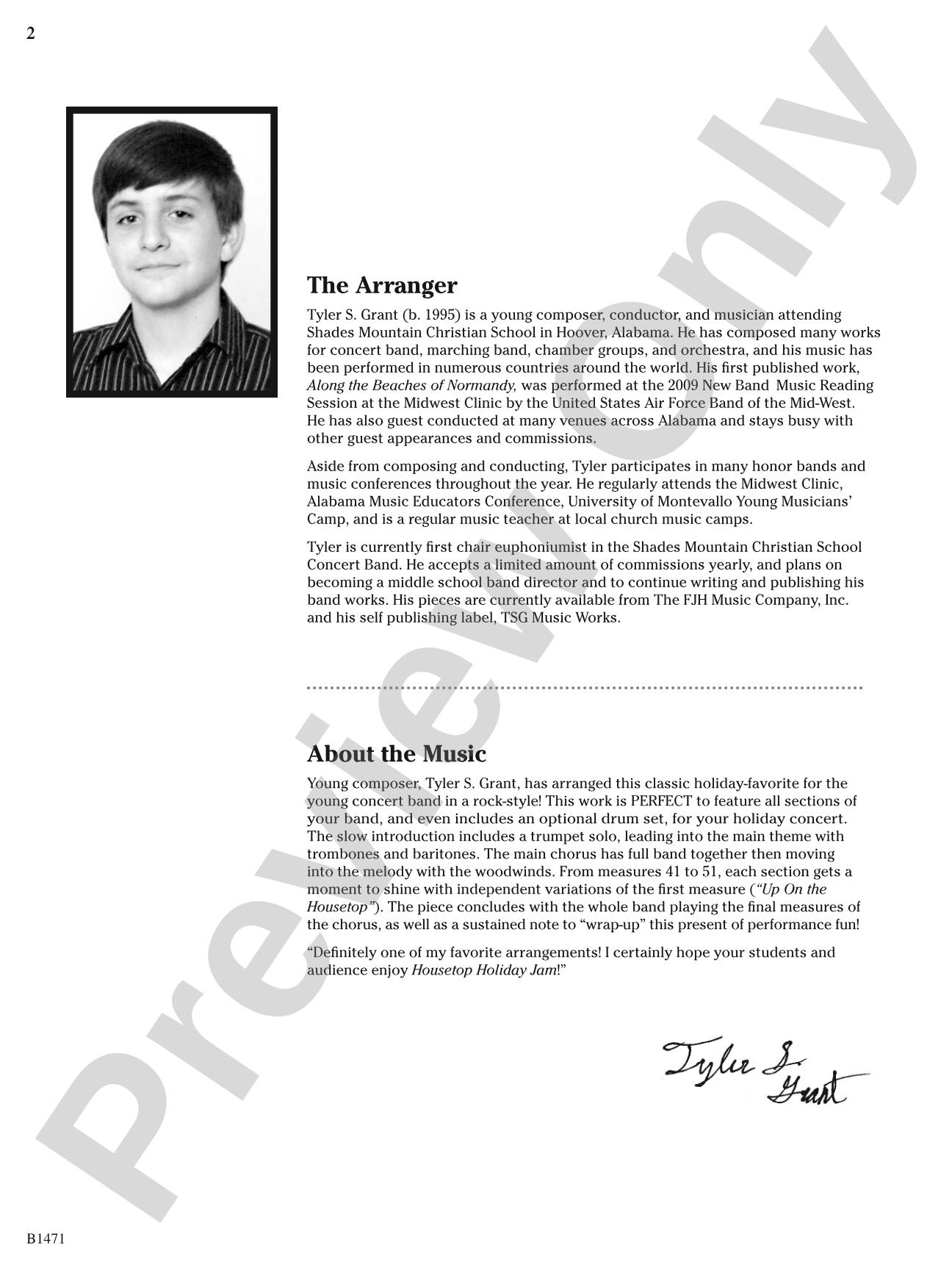 Housetop Holiday Jam!: Score