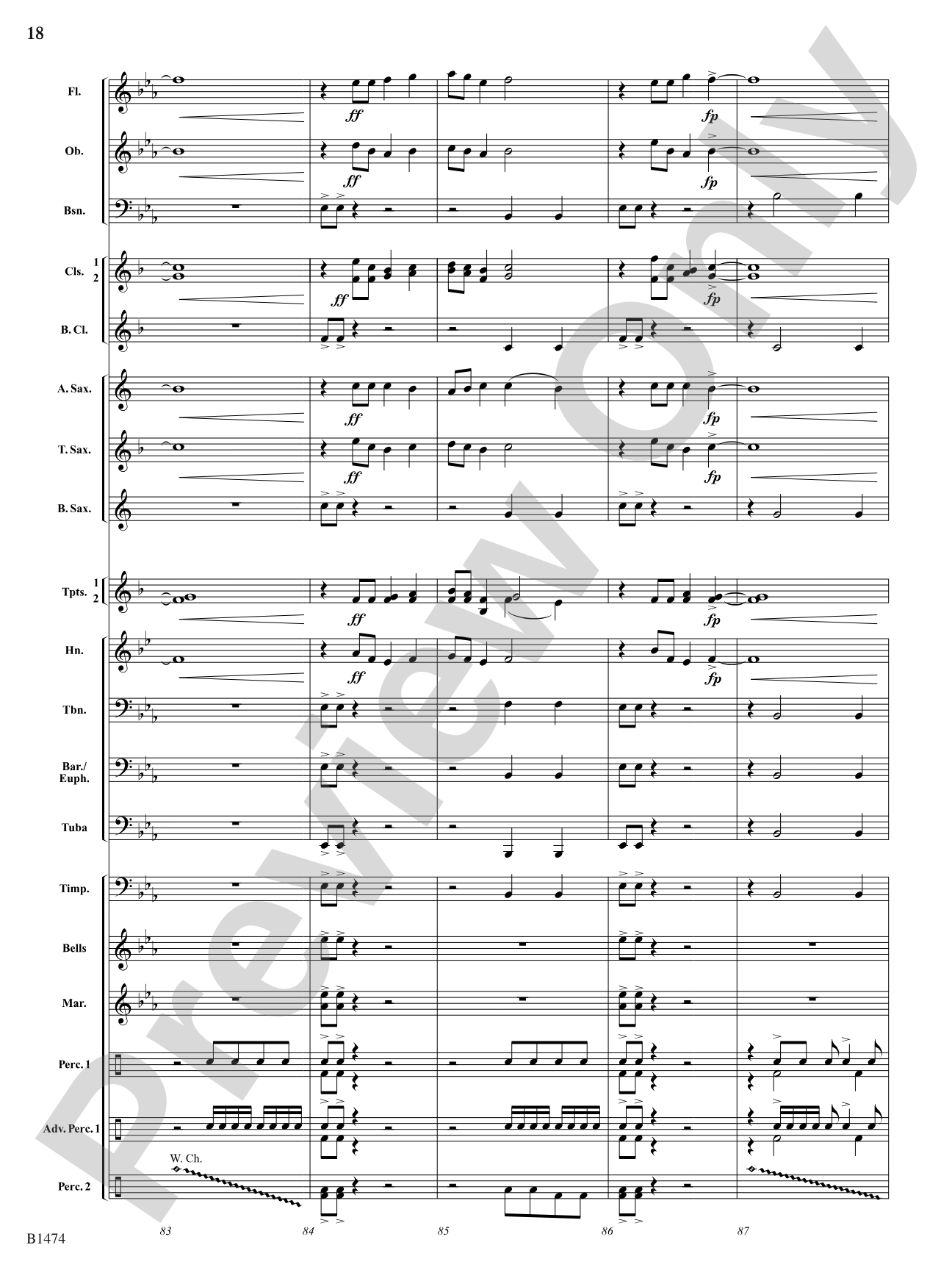 Winds of Destiny: Concert Band Conductor Score & Parts