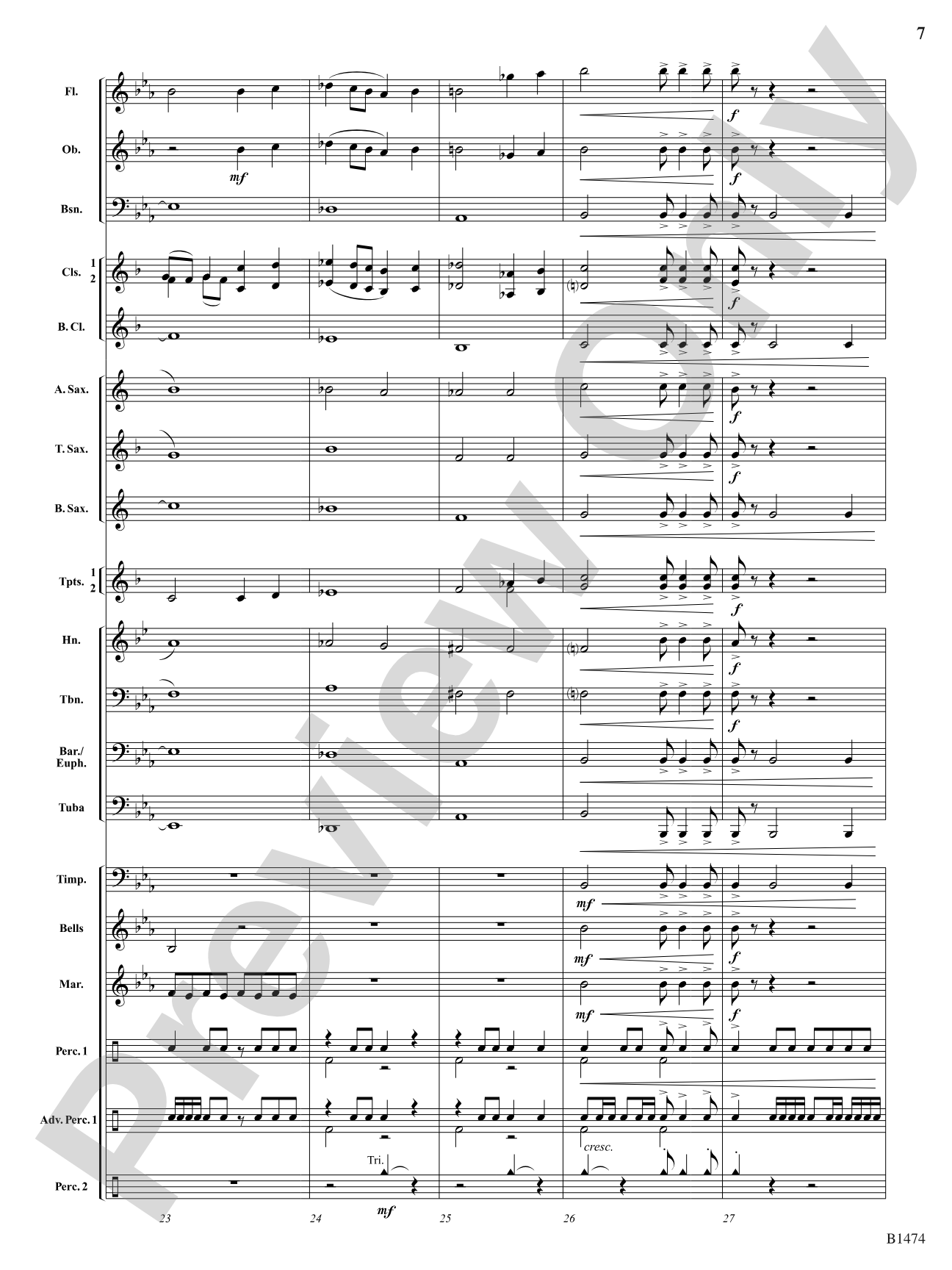 Winds of Destiny: Concert Band Conductor Score & Parts