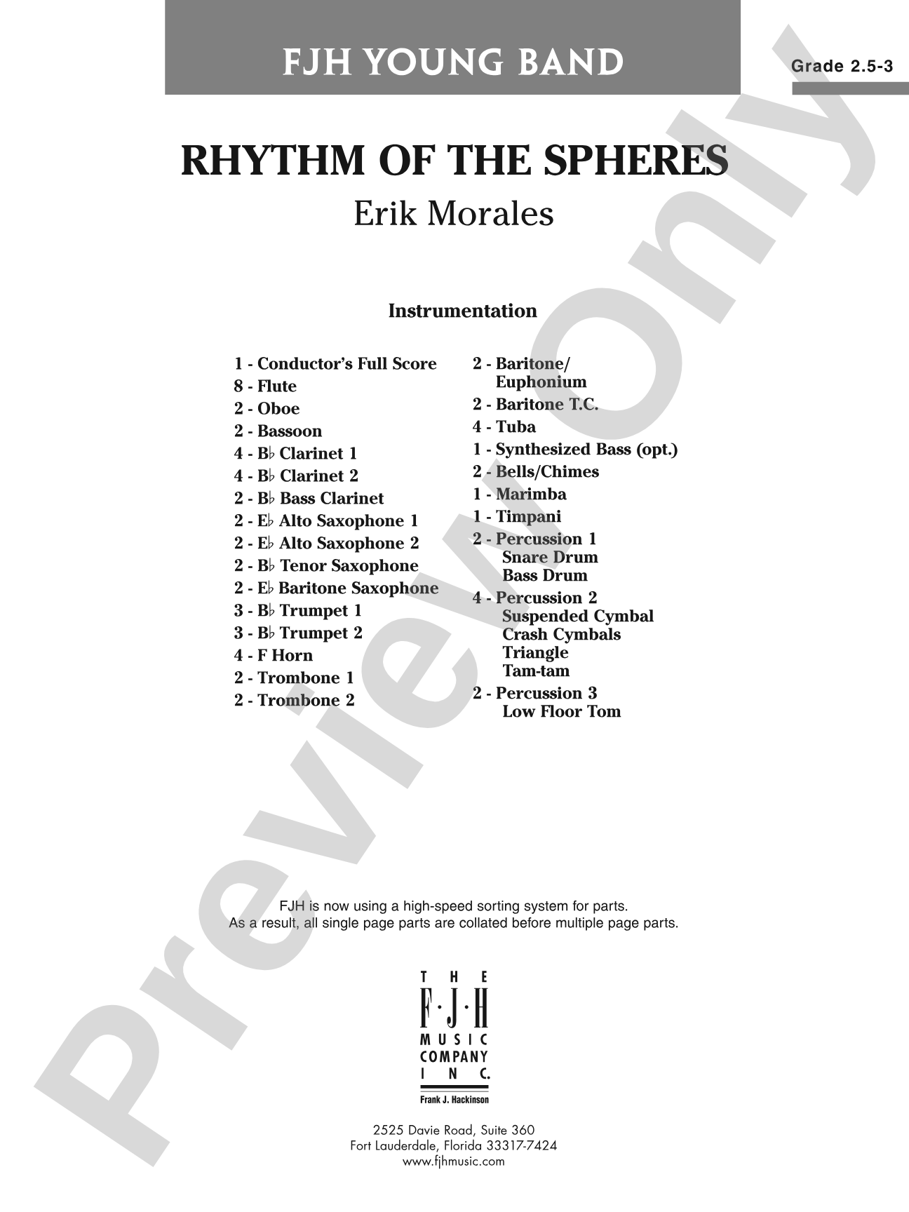 Rhythm of the Spheres: Concert Band Conductor Score & Parts