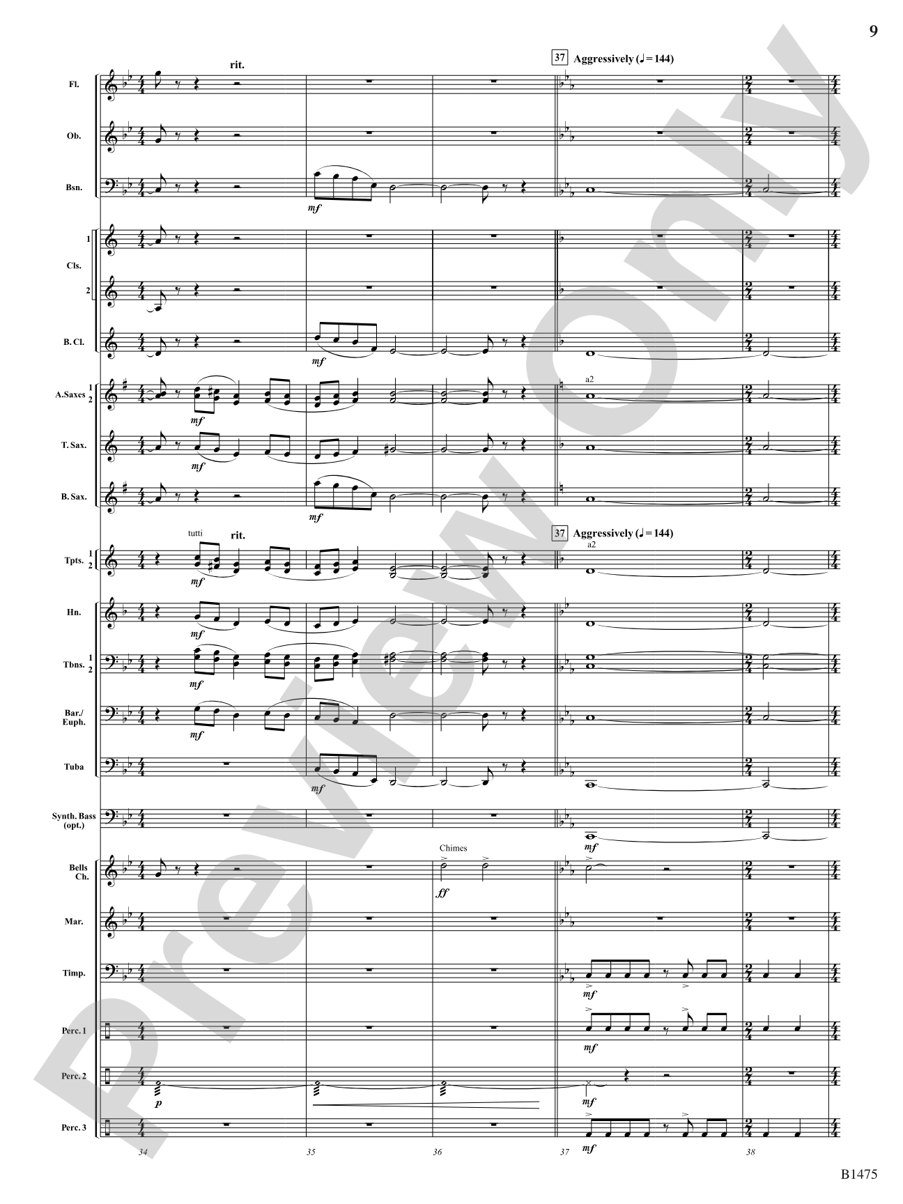 Rhythm of the Spheres: Concert Band Conductor Score & Parts