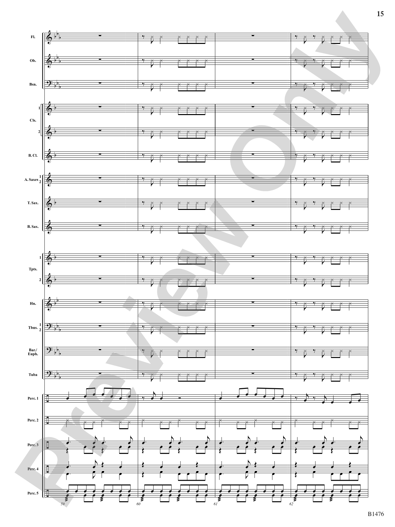 Jungle Dance: Concert Band Conductor Score & Parts