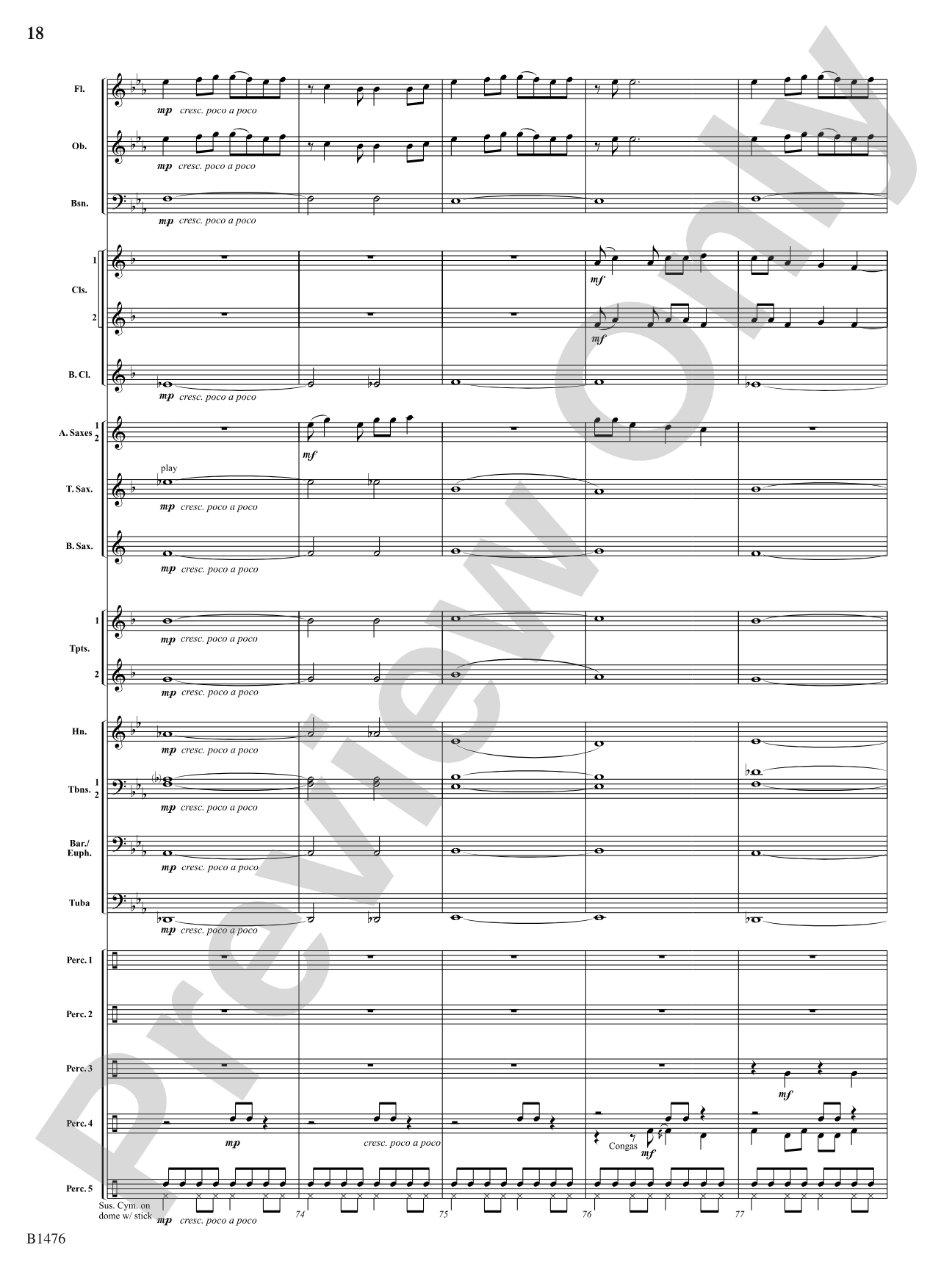 Jungle Dance: Concert Band Conductor Score & Parts