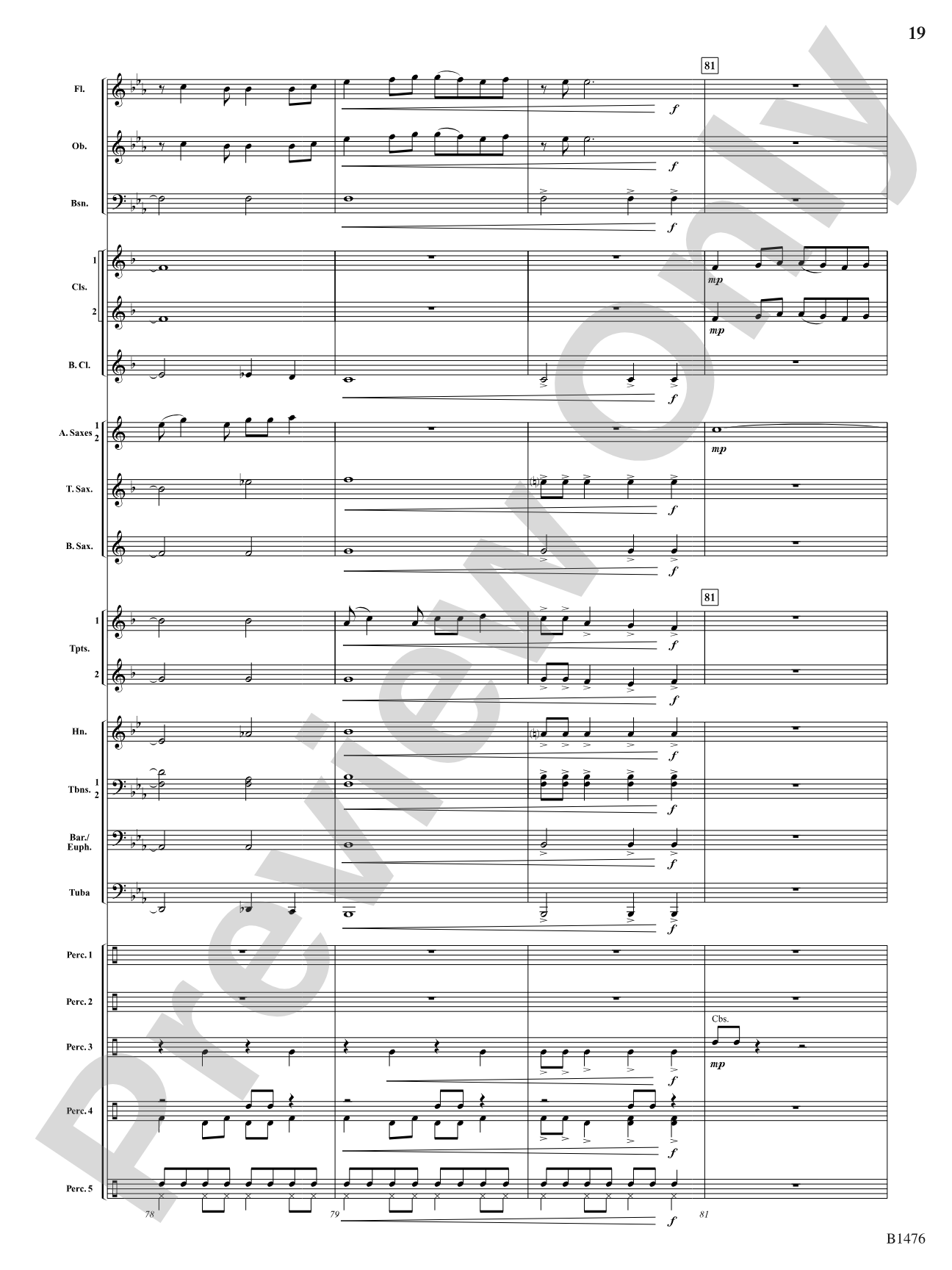 Jungle Dance: Concert Band Conductor Score & Parts