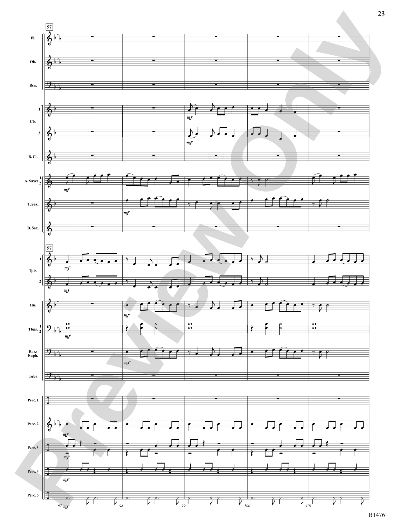 Jungle Dance: Concert Band Conductor Score & Parts
