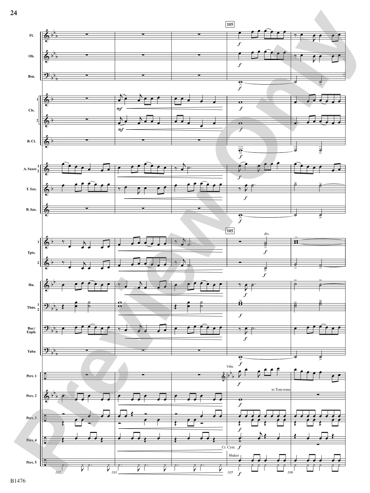 Jungle Dance: Concert Band Conductor Score & Parts