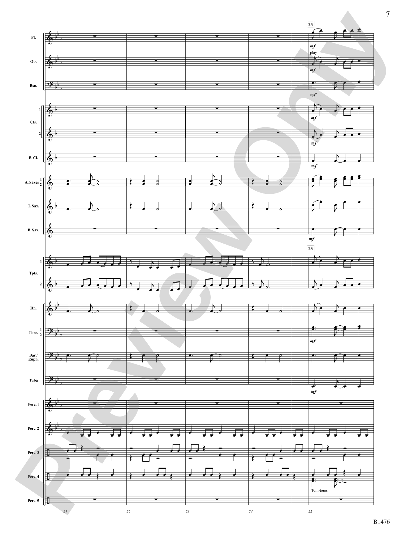 Jungle Dance: Concert Band Conductor Score & Parts