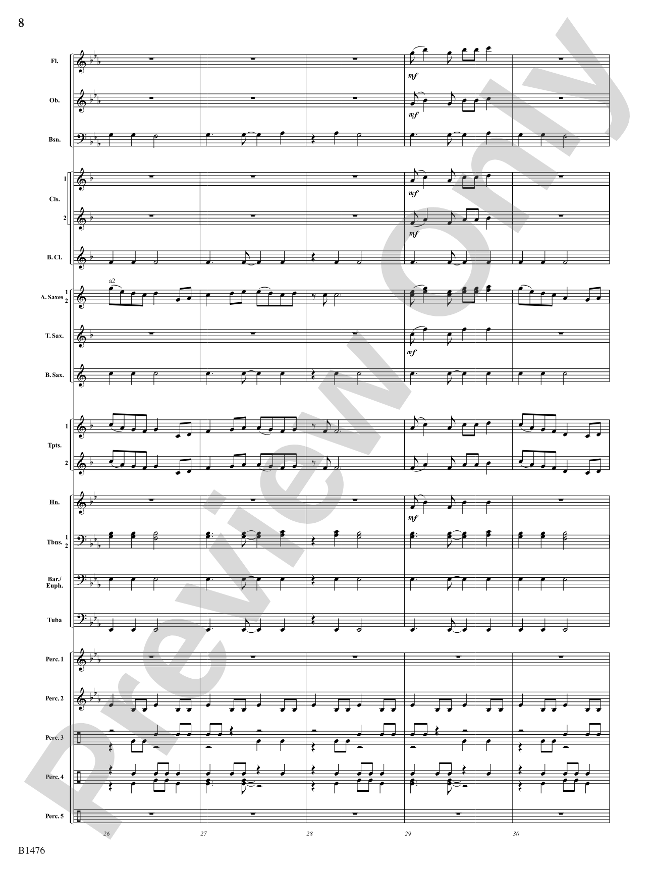 Jungle Dance: Concert Band Conductor Score & Parts