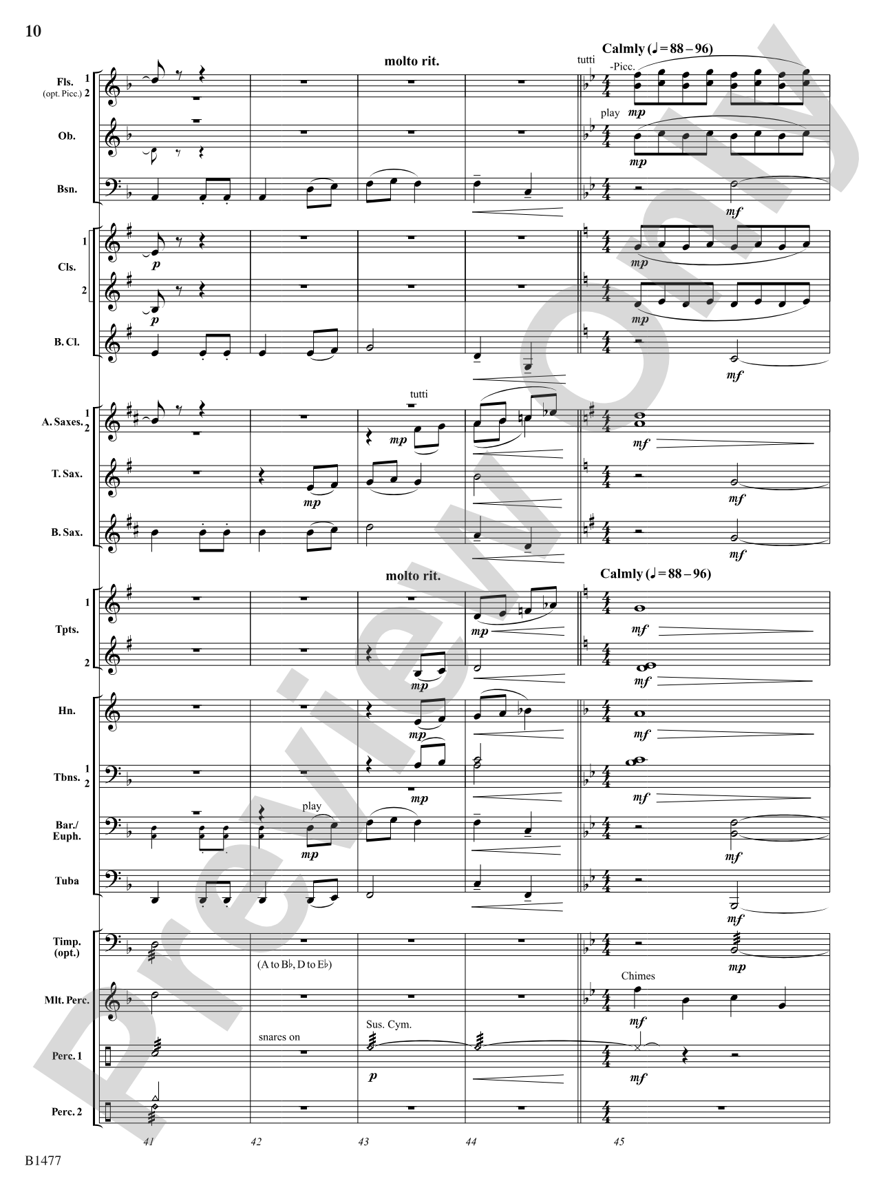 And Bless Us Every One: Concert Band Conductor Score & Parts