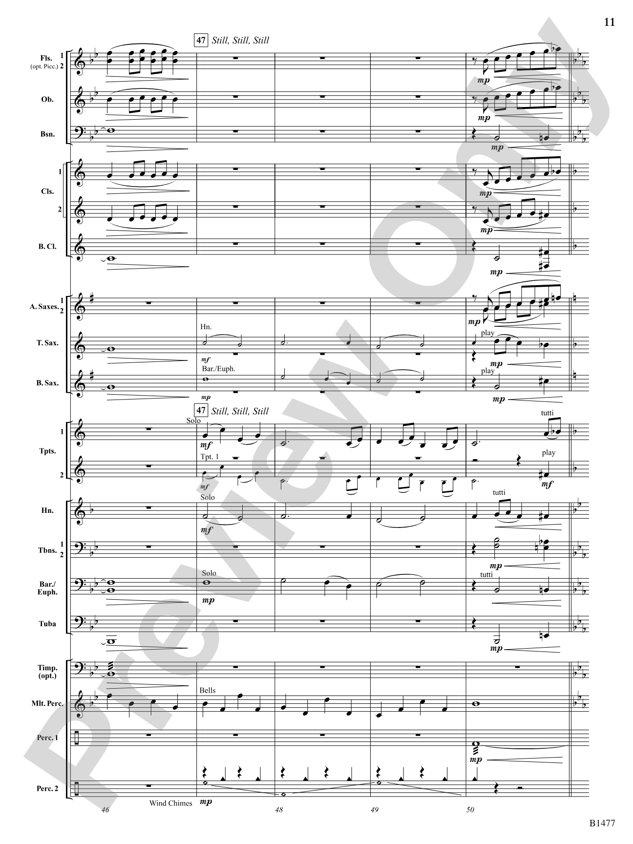 And Bless Us Every One: Concert Band Conductor Score & Parts
