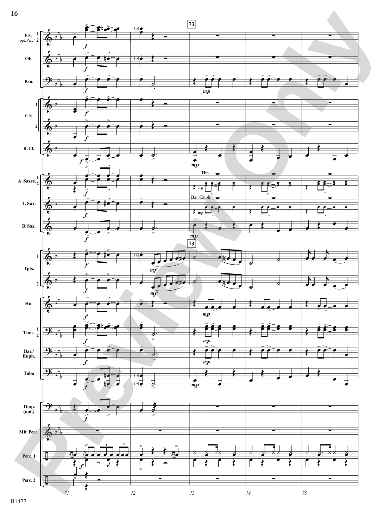 And Bless Us Every One: Concert Band Conductor Score & Parts