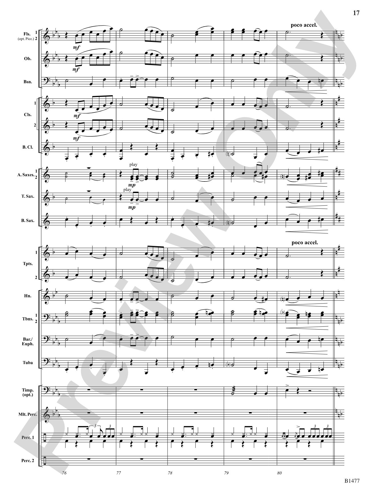 And Bless Us Every One: Concert Band Conductor Score & Parts