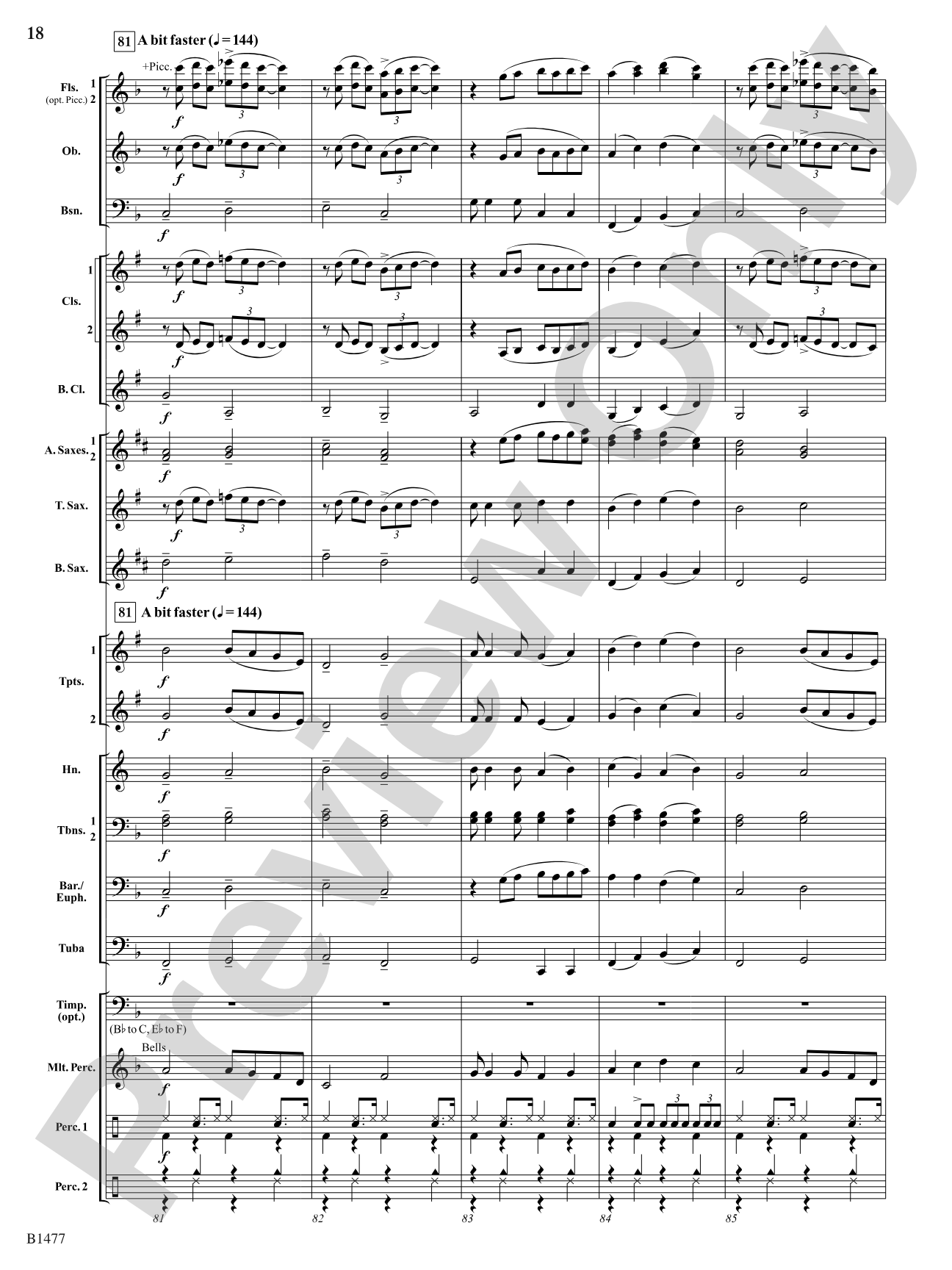 And Bless Us Every One: Concert Band Conductor Score & Parts